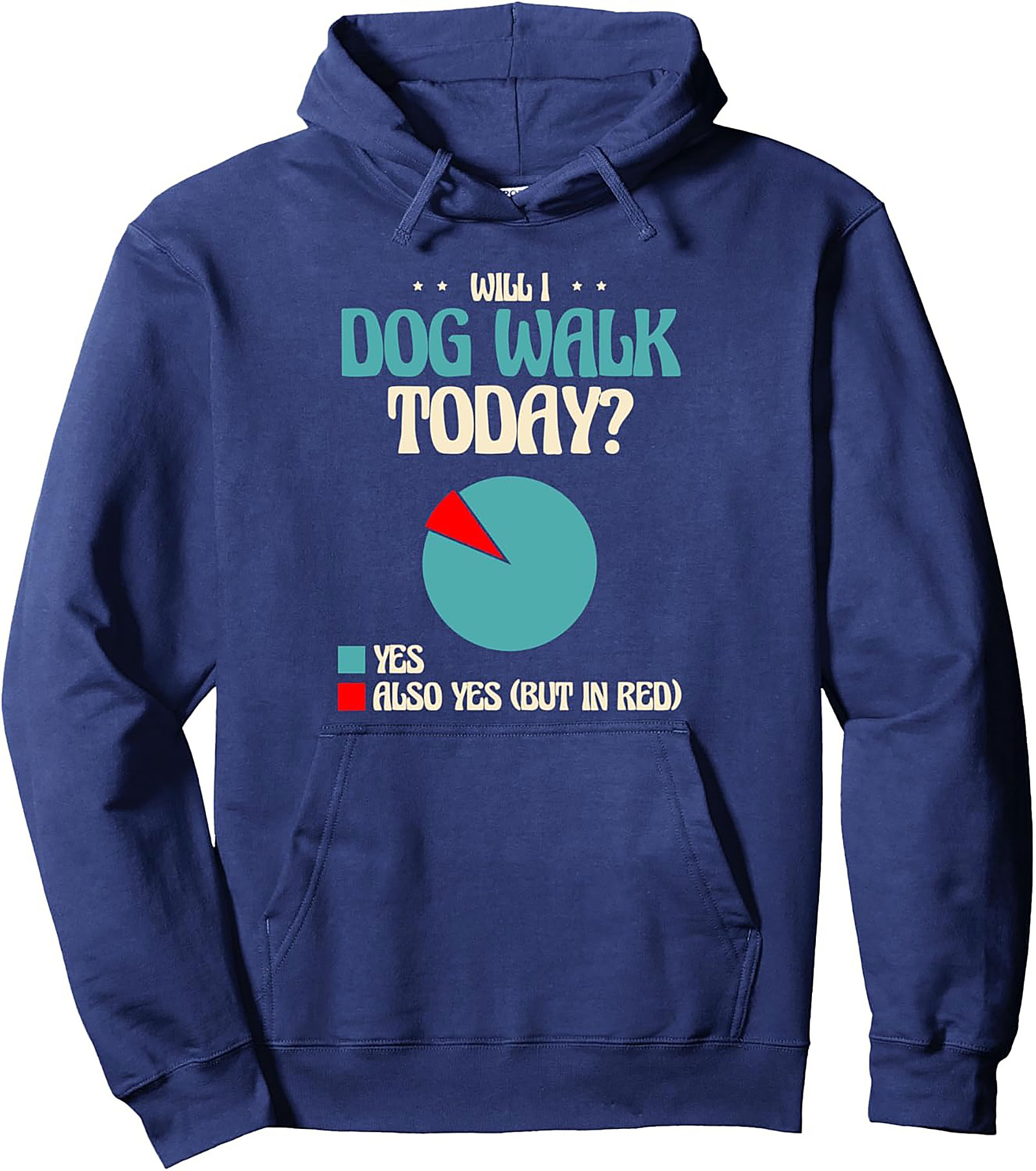 Will I Dog Walk Today? Funny Dog Walk Pullover Hoodie