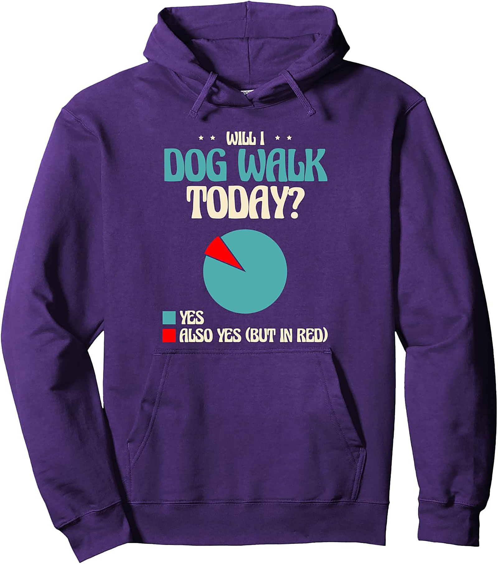 Will I Dog Walk Today? Funny Dog Walk Pullover Hoodie