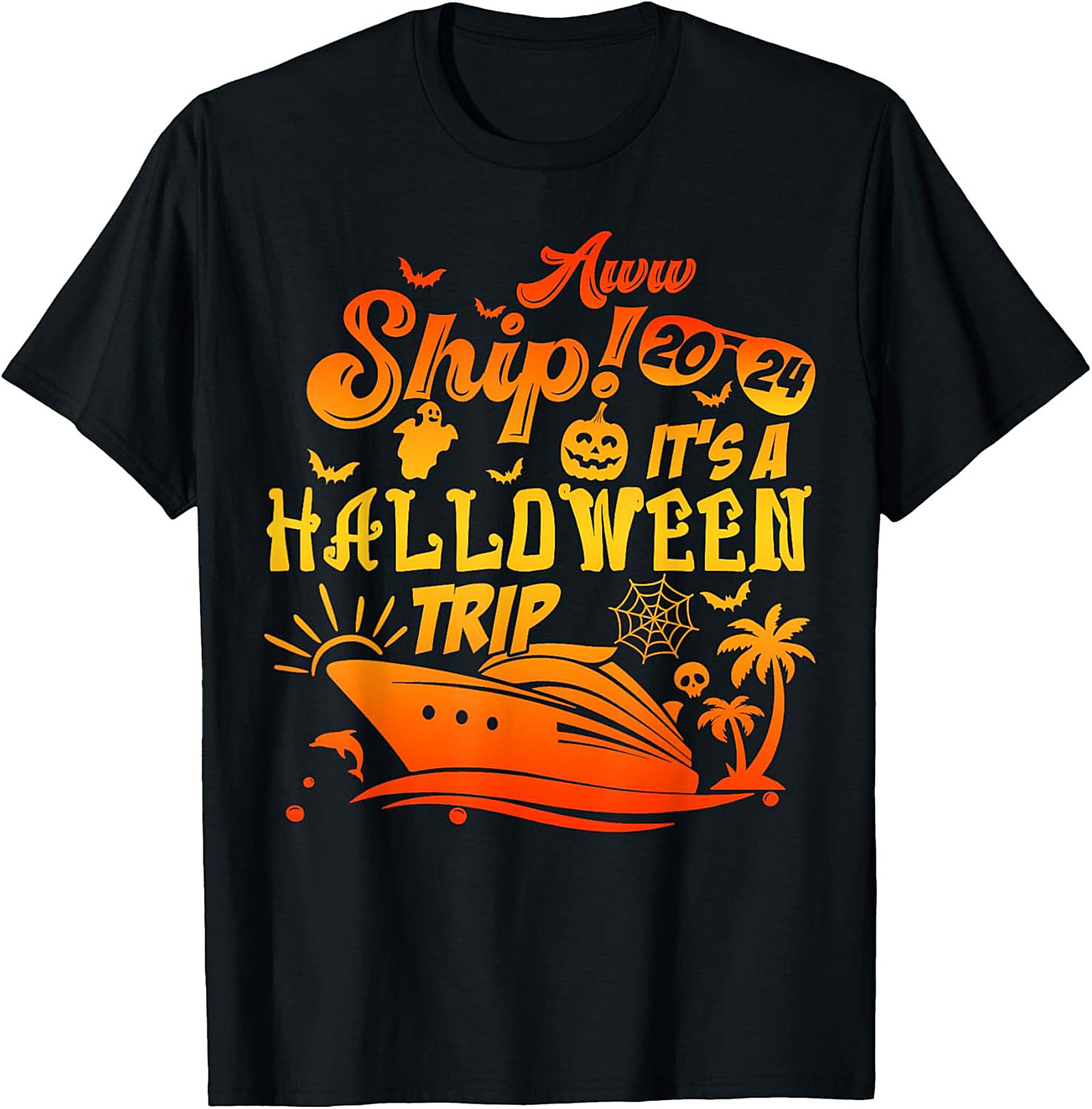 Halloween Cruise T-Shirt 2024 | Funny Ship Graphic Tee