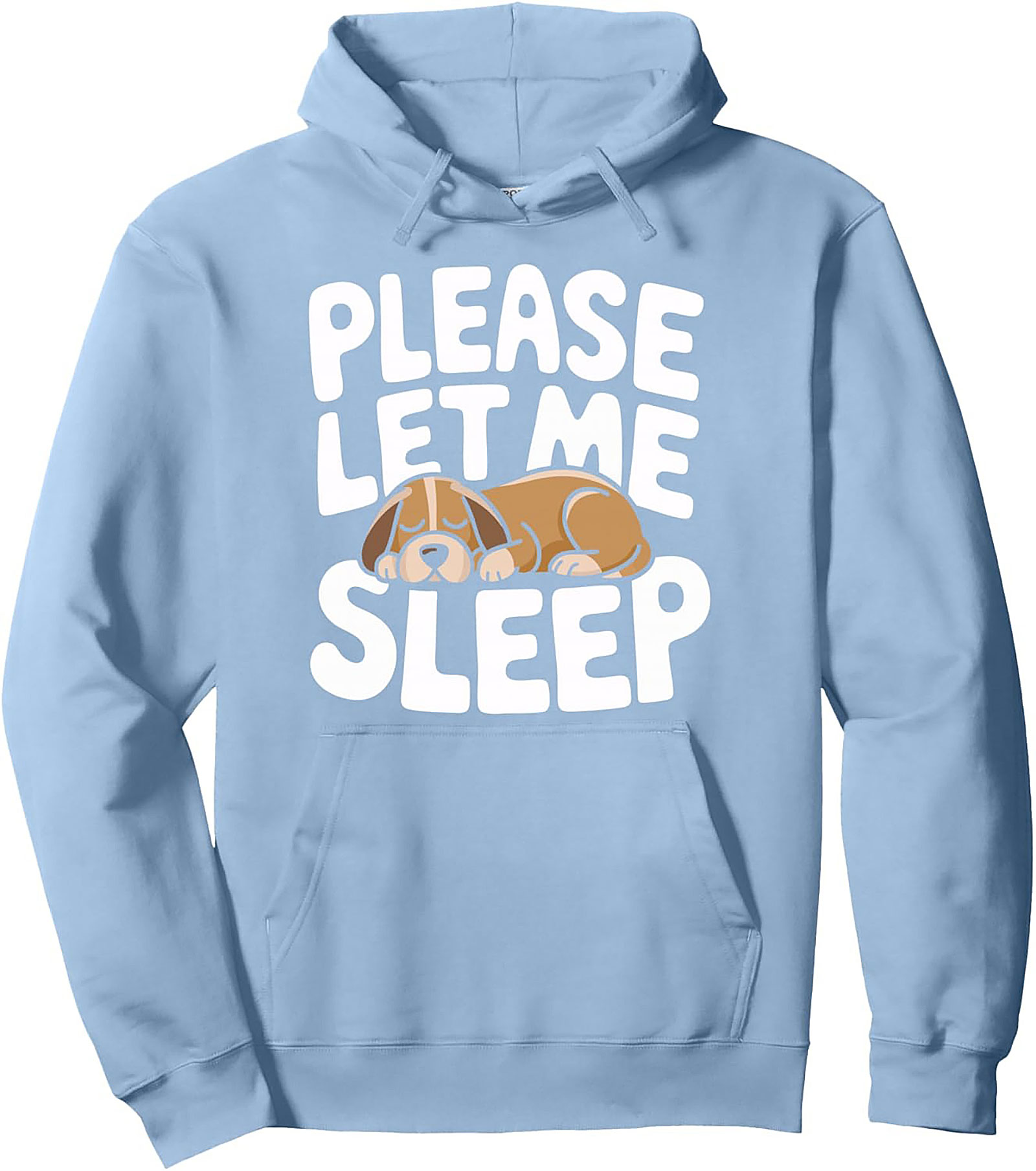 Sleeping Dog Pullover Hoodie: "Please Let Me Sleep" Cozy Graphic Hoodie