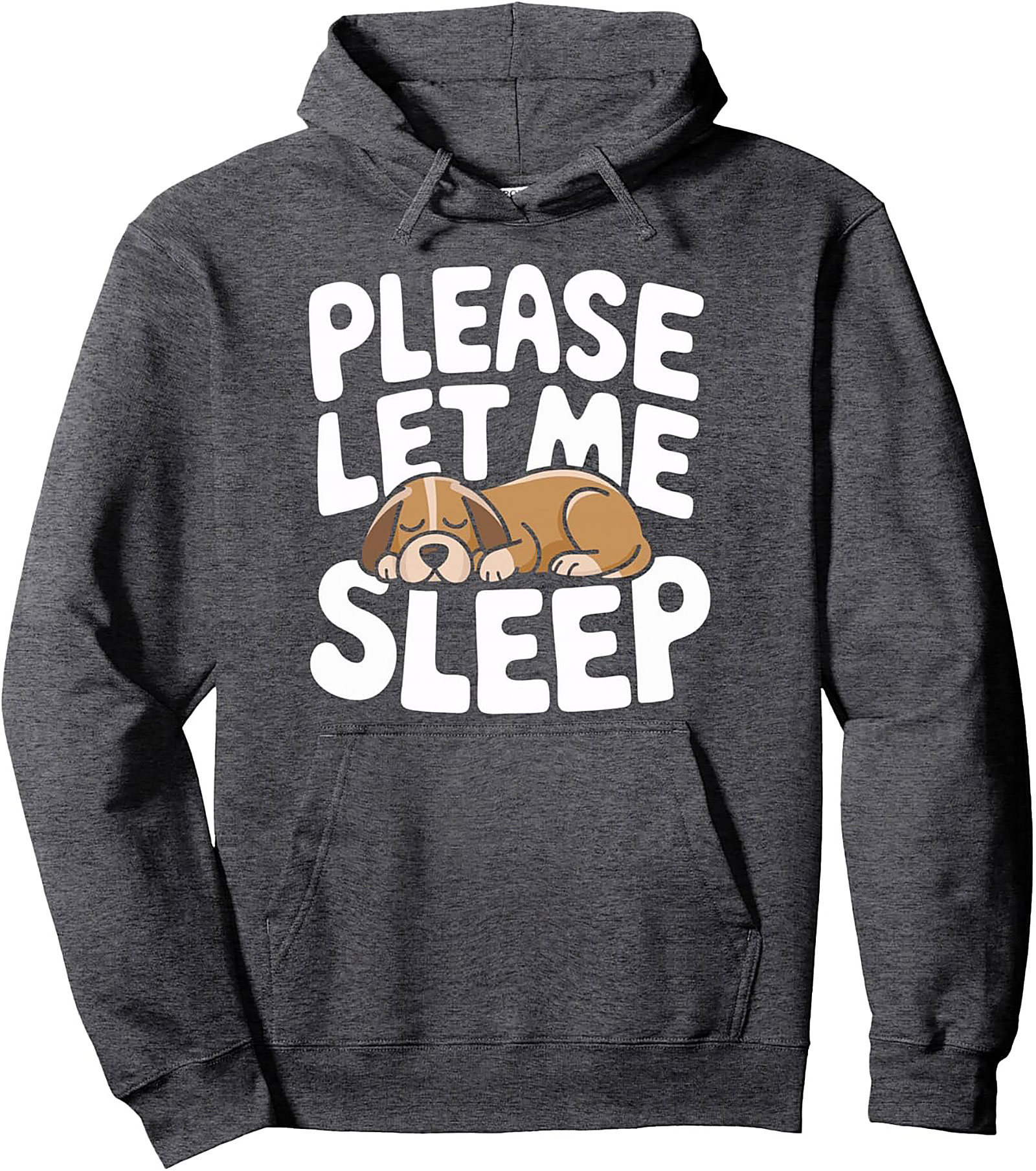 Sleeping Dog Pullover Hoodie: "Please Let Me Sleep" Cozy Graphic Hoodie