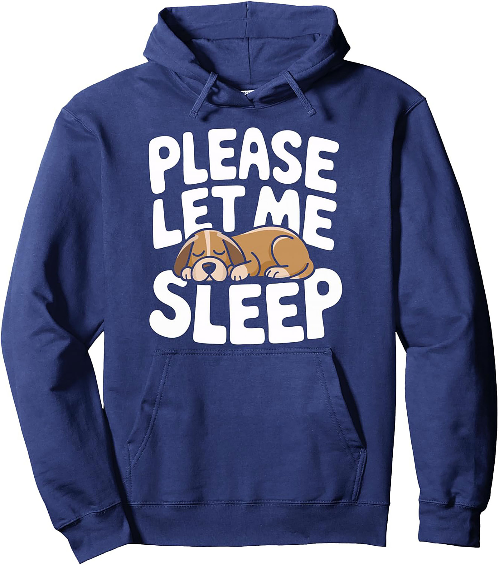 Sleeping Dog Pullover Hoodie: "Please Let Me Sleep" Cozy Graphic Hoodie
