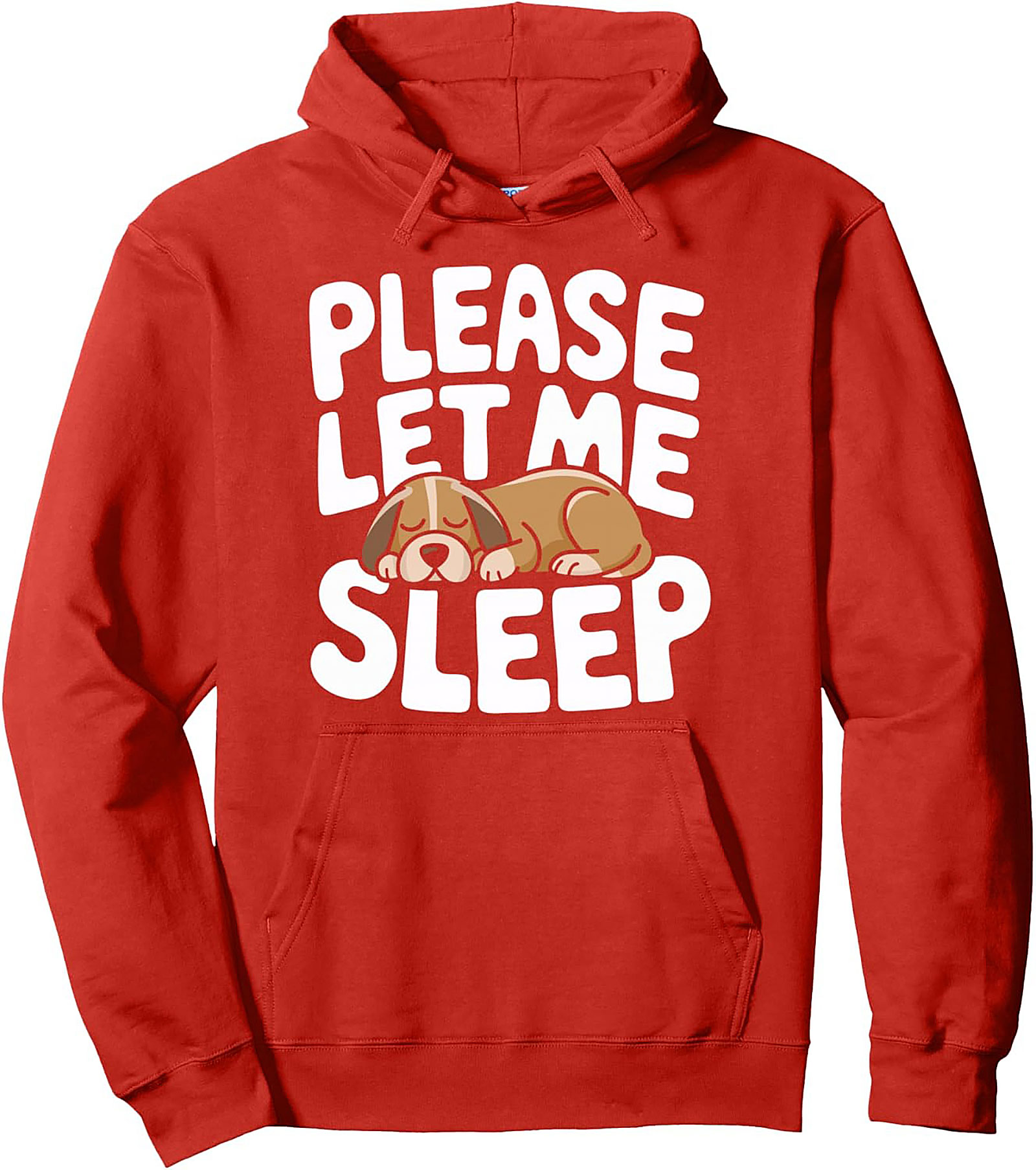 Sleeping Dog Pullover Hoodie: "Please Let Me Sleep" Cozy Graphic Hoodie