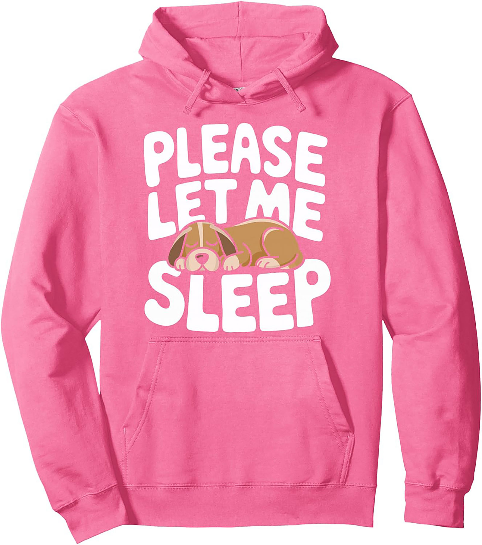 Sleeping Dog Pullover Hoodie: "Please Let Me Sleep" Cozy Graphic Hoodie