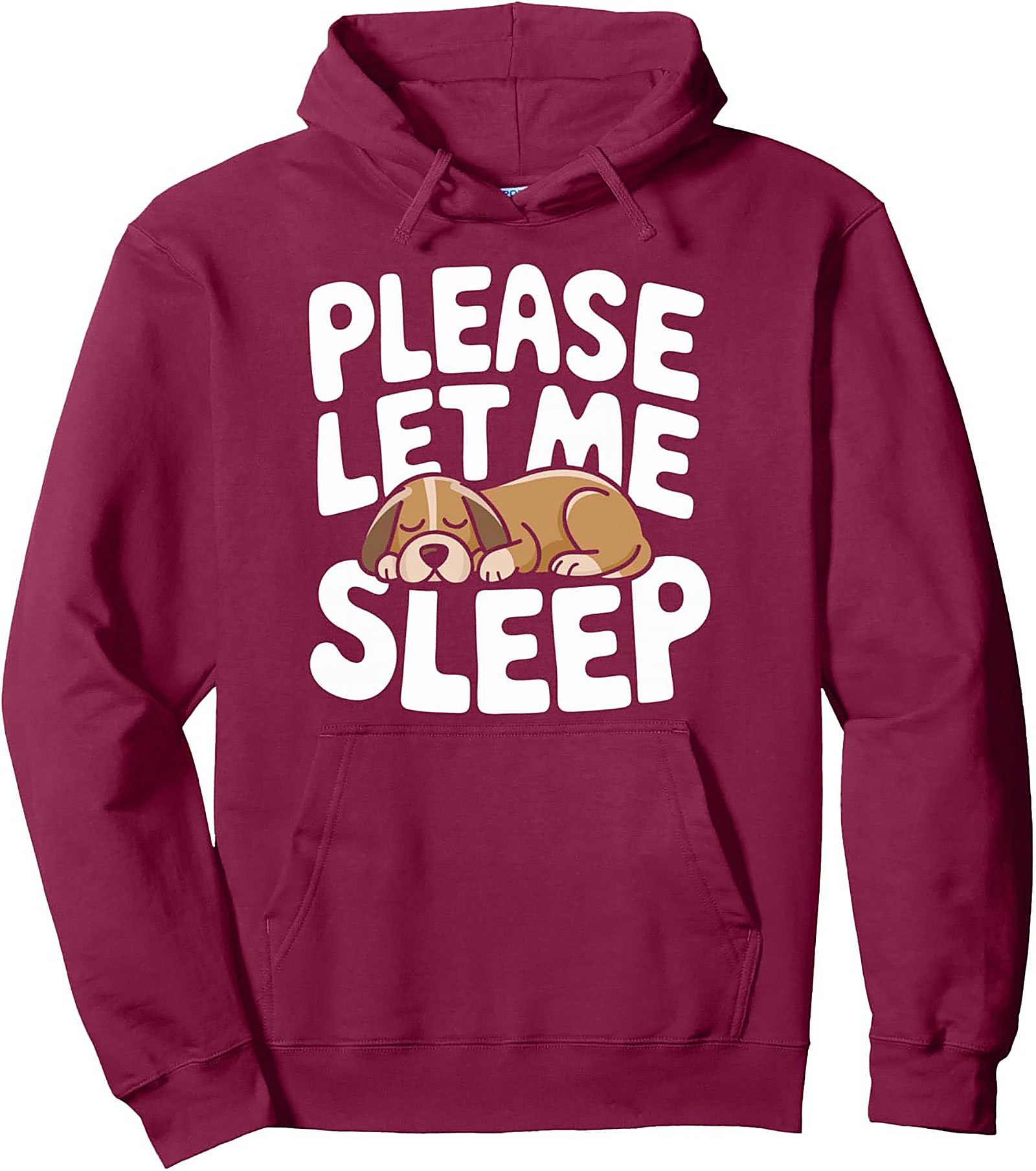 Sleeping Dog Pullover Hoodie: "Please Let Me Sleep" Cozy Graphic Hoodie