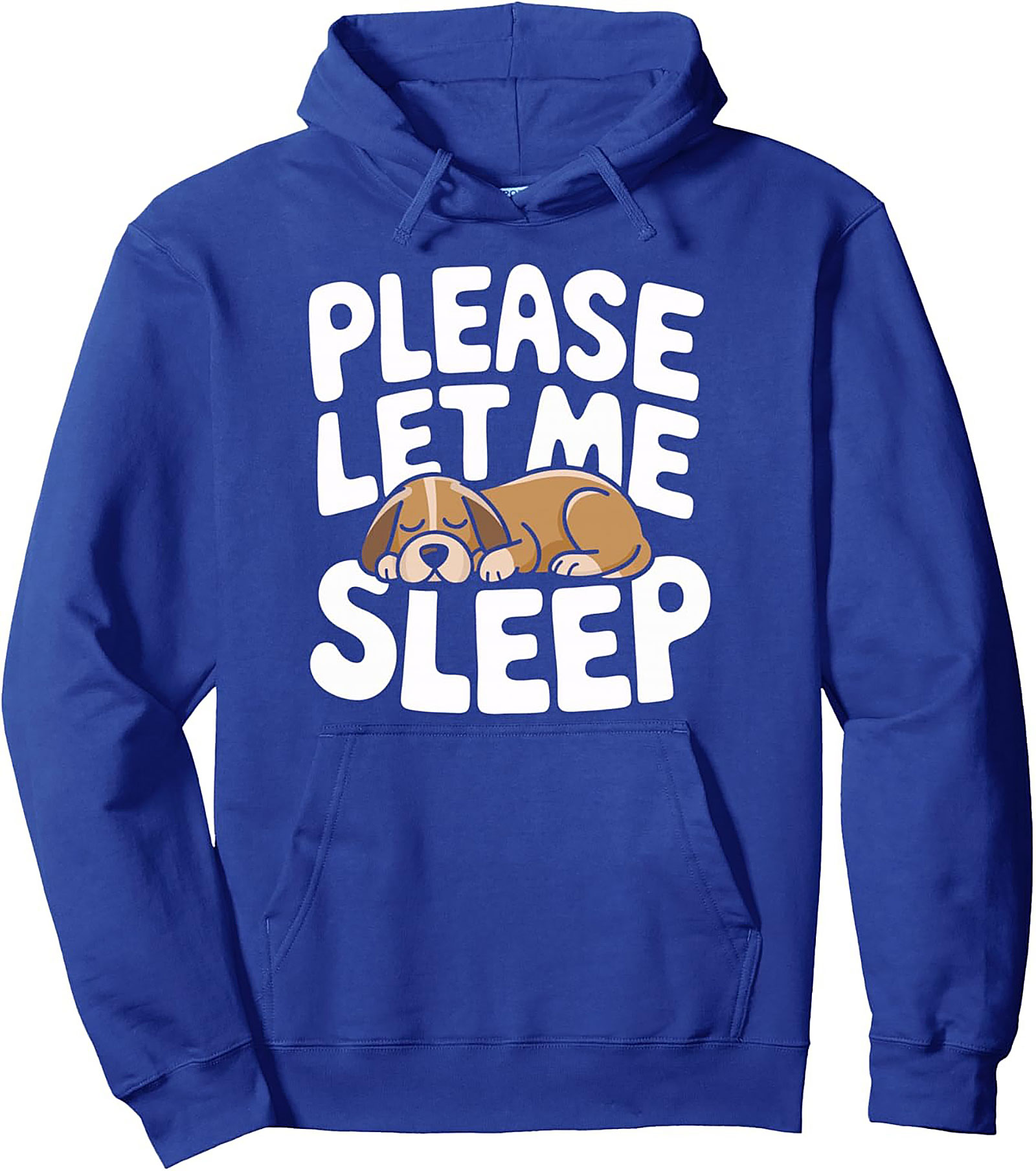 Sleeping Dog Pullover Hoodie: "Please Let Me Sleep" Cozy Graphic Hoodie