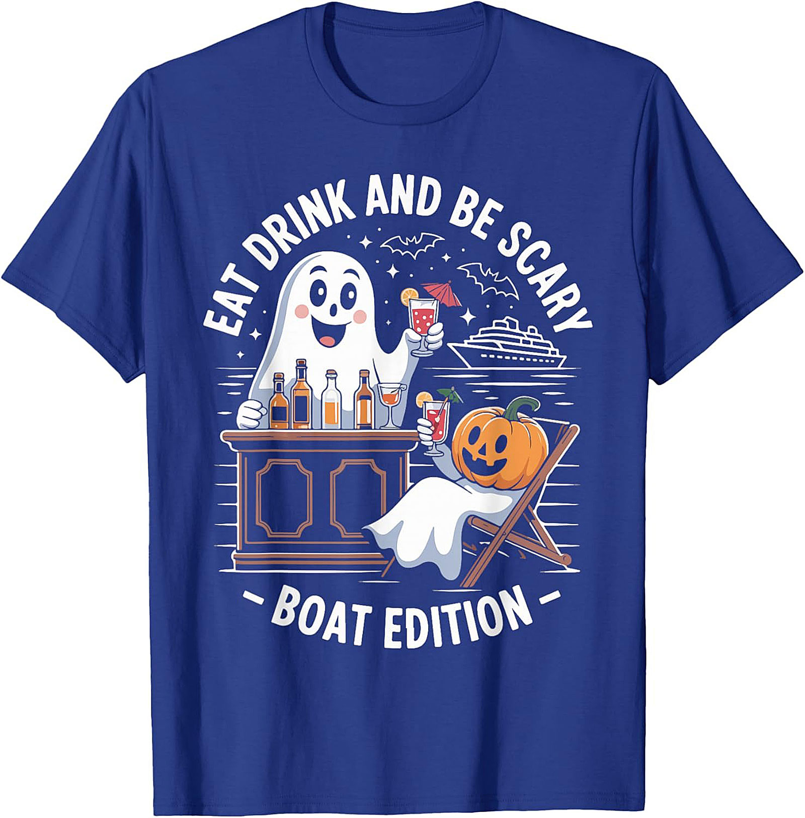 Funny Halloween Cruise T-Shirt | Eat Drink and Be Scary Tee