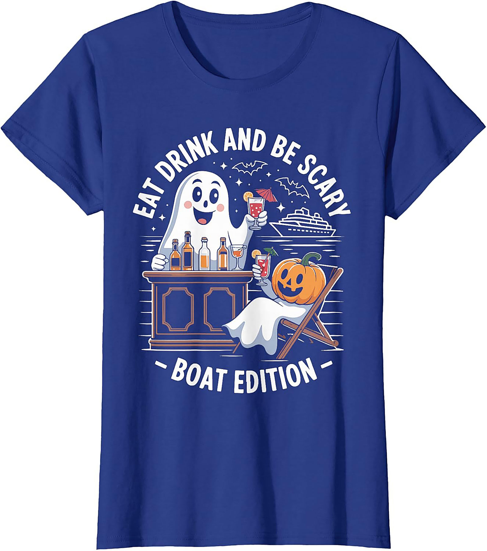 Funny Halloween Cruise T-Shirt | Eat Drink and Be Scary Tee