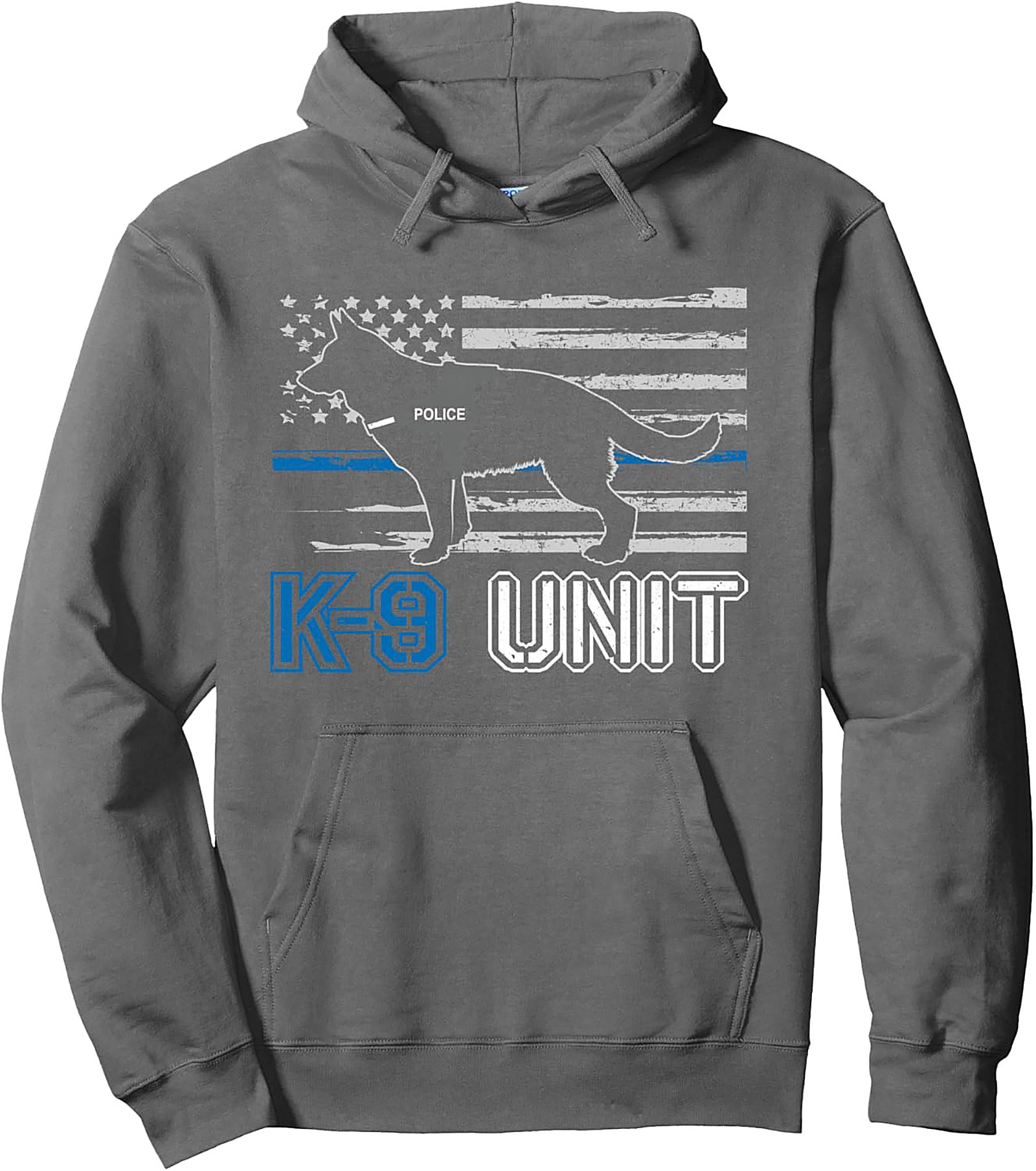 Thin Blue Line K-9 Unit Pullover Hoodie | Police Dog Graphic Hoodie