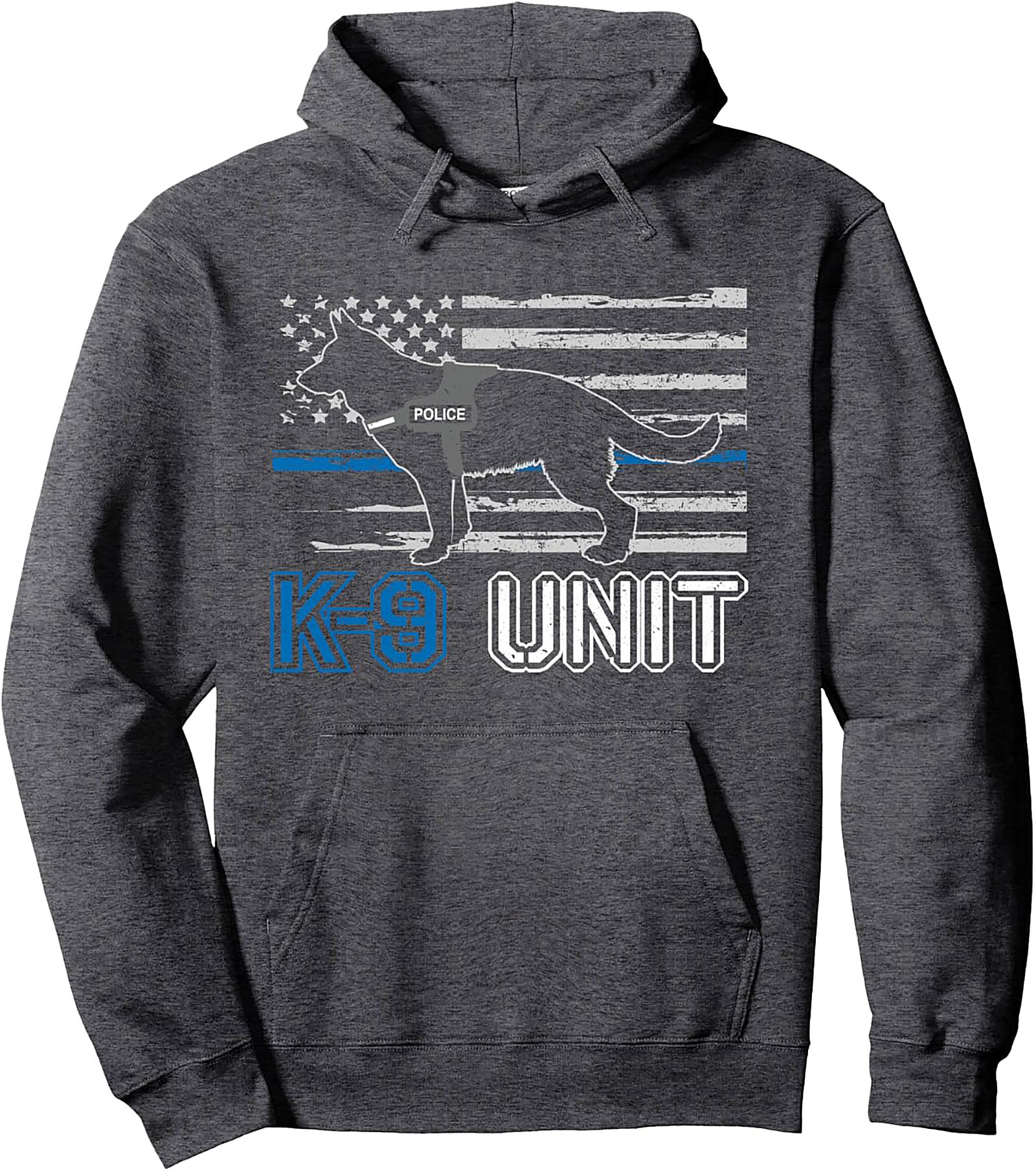 Thin Blue Line K-9 Unit Pullover Hoodie | Police Dog Graphic Hoodie