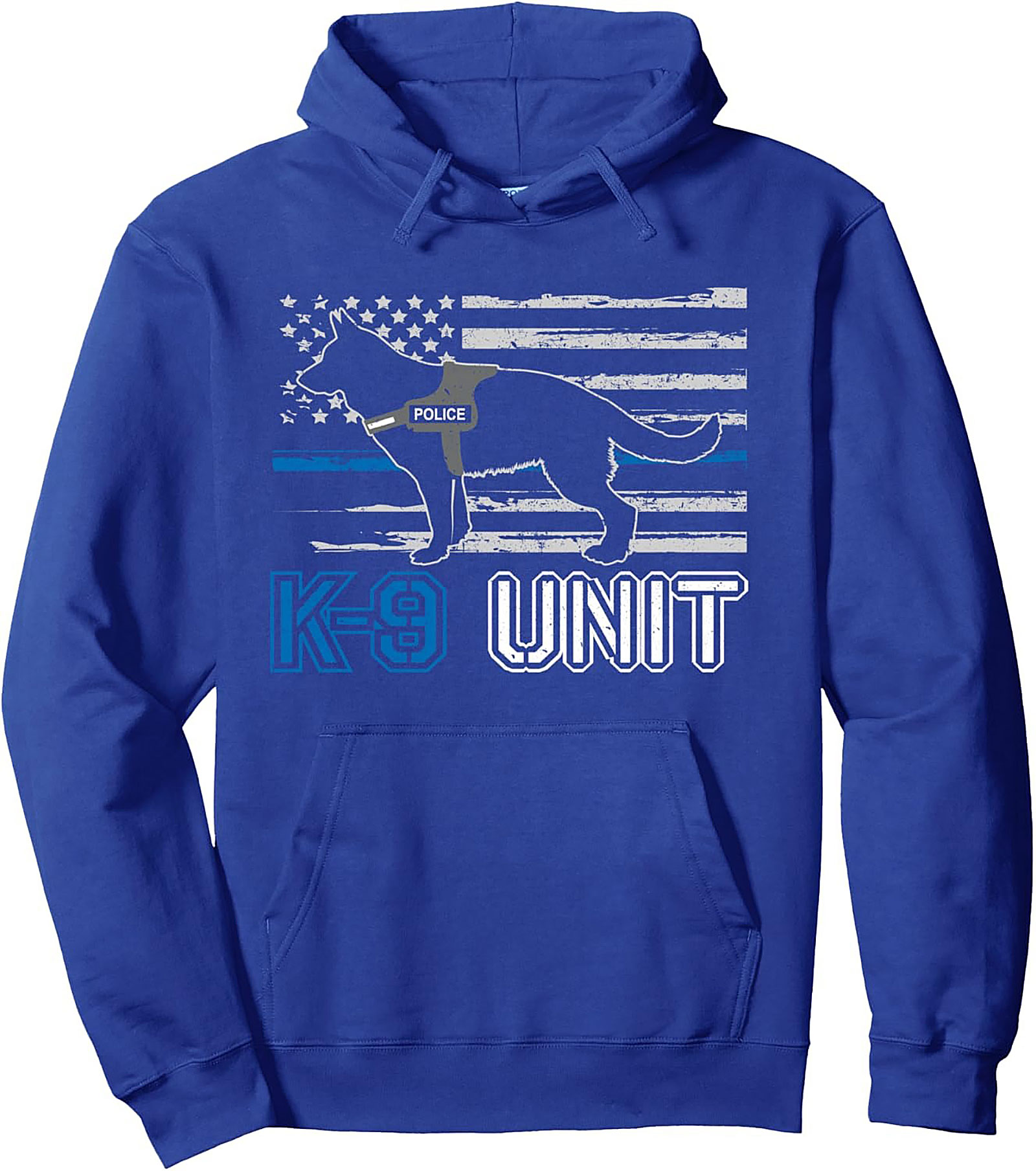 Thin Blue Line K-9 Unit Pullover Hoodie | Police Dog Graphic Hoodie