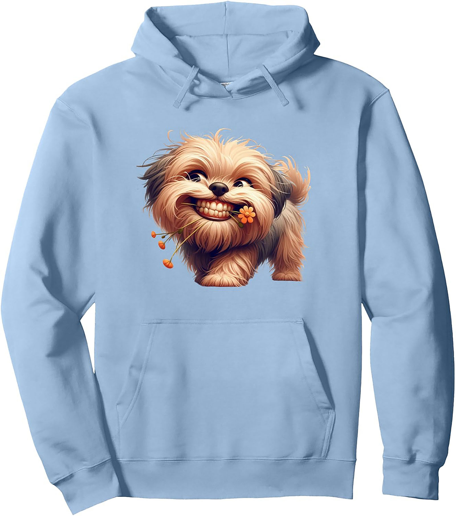 Goofy Grin Shih Tzu Pullover Hoodie | Adorable Dog Lover Graphic