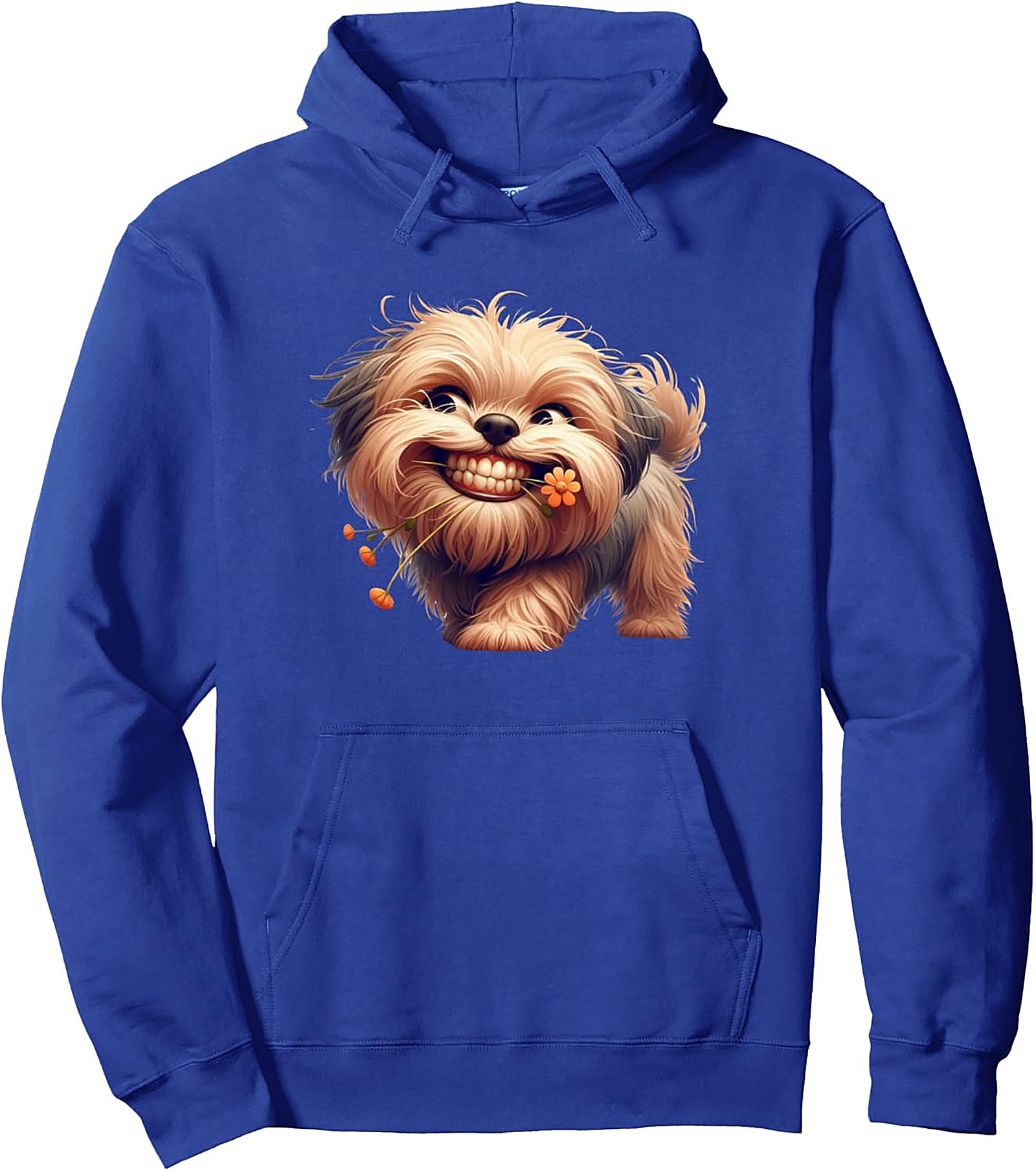 Goofy Grin Shih Tzu Pullover Hoodie | Adorable Dog Lover Graphic