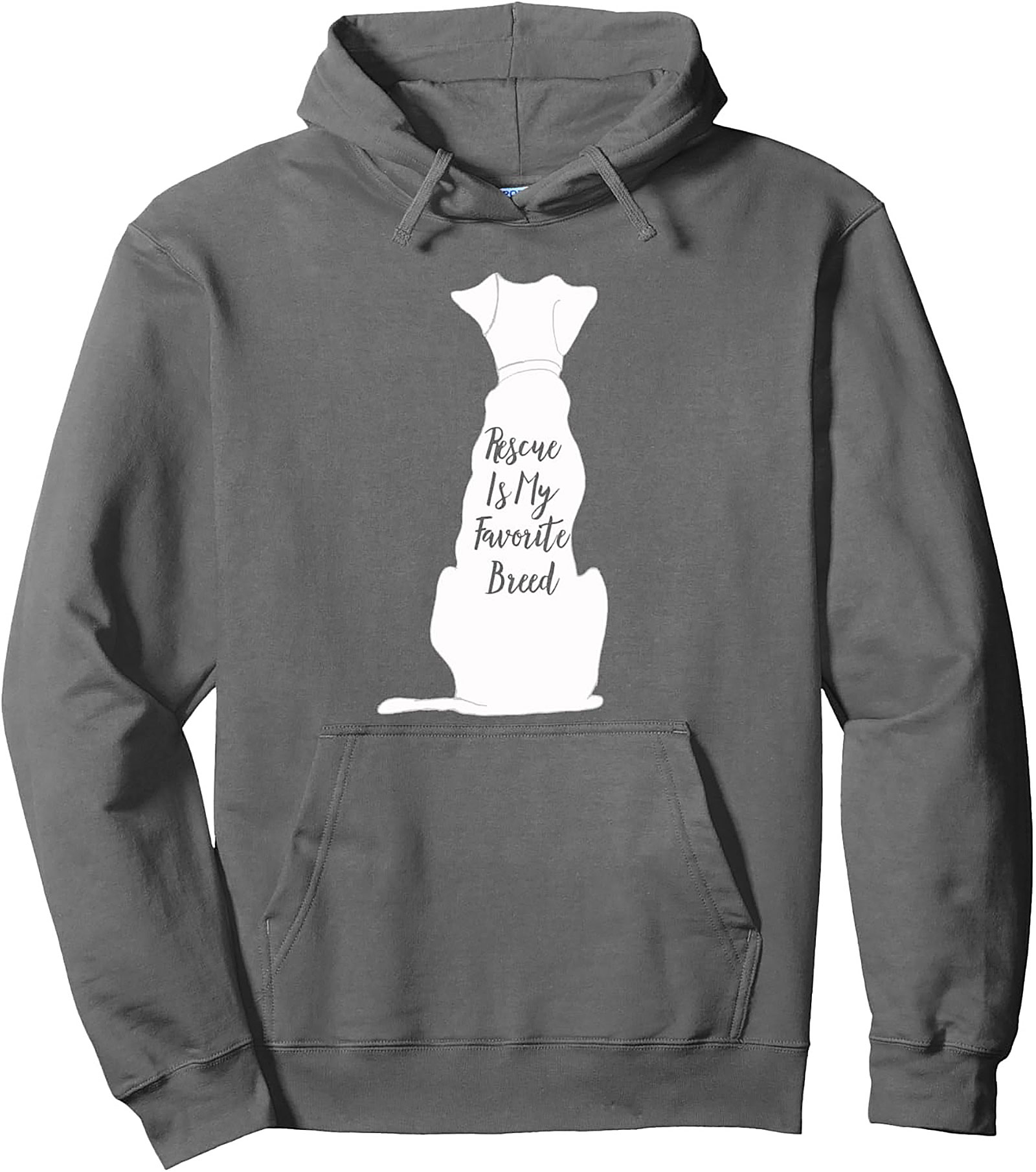 Rescue Is My Favorite Breed Graphic Hoodie | Cozy Dog Lover Pullover