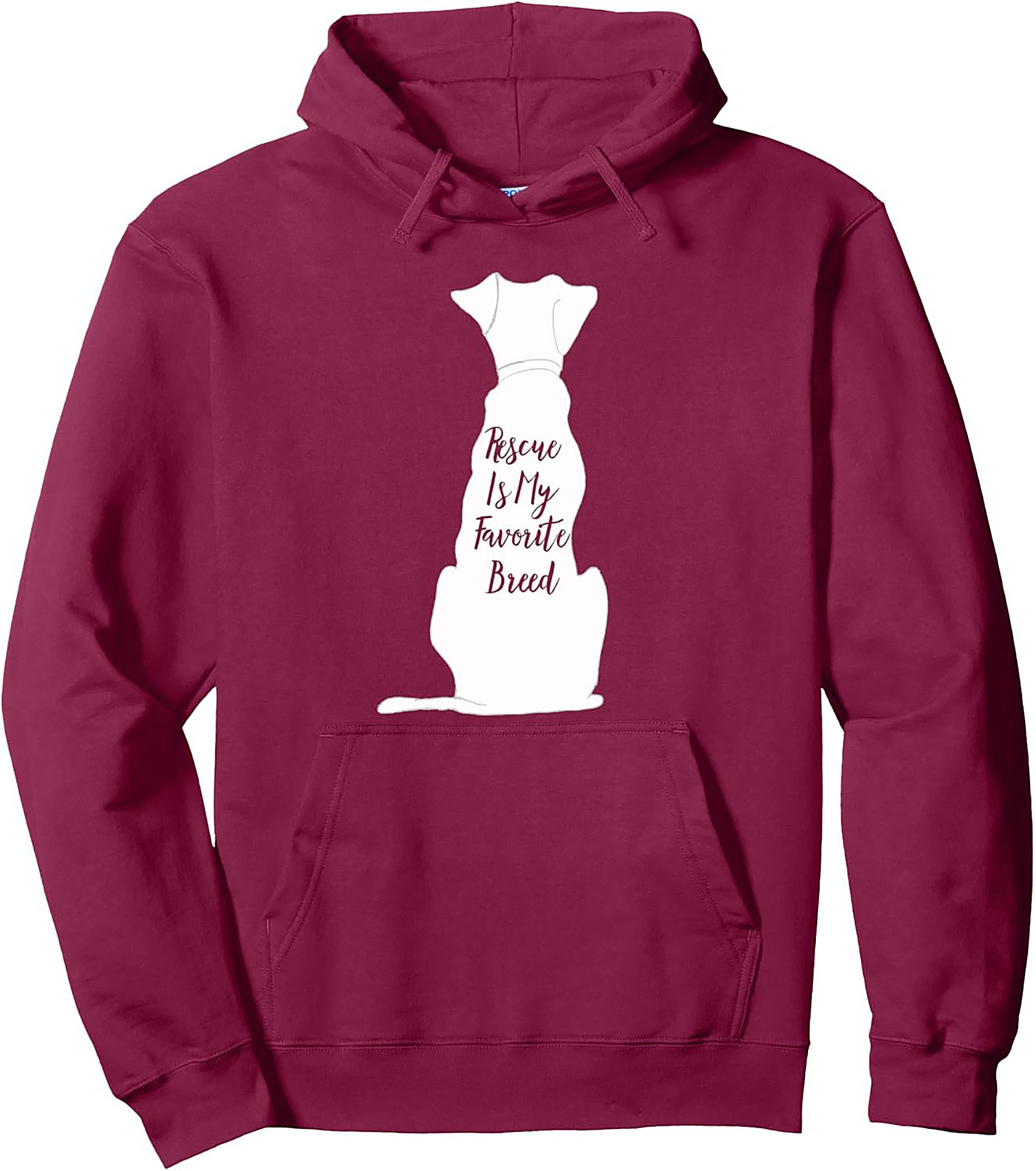 Rescue Is My Favorite Breed Graphic Hoodie | Cozy Dog Lover Pullover