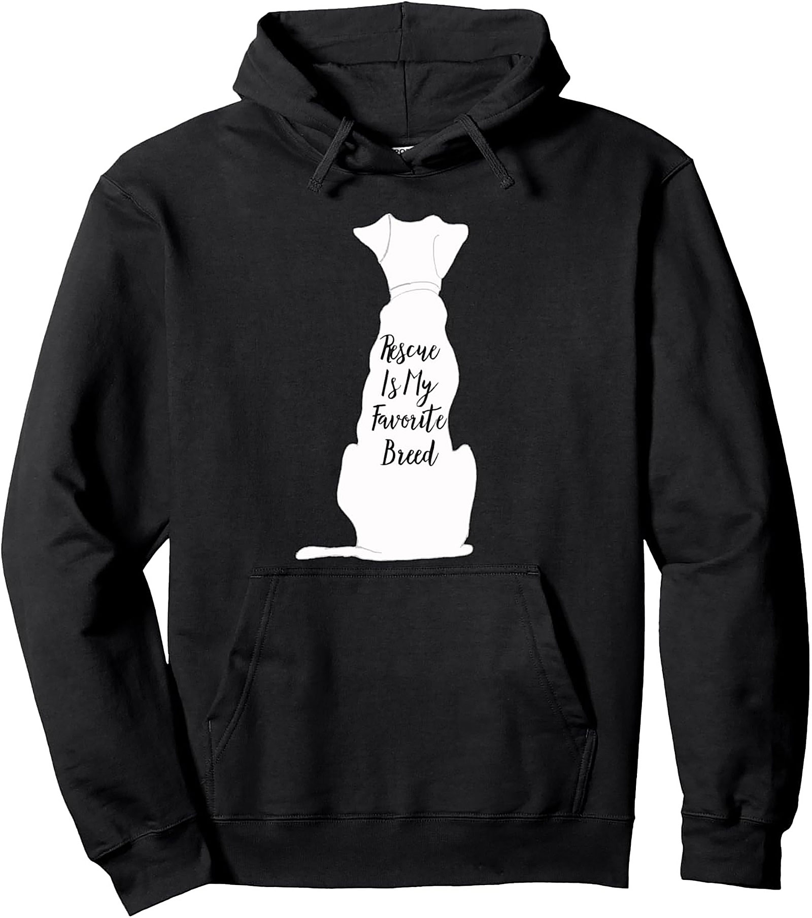 Rescue Is My Favorite Breed Graphic Hoodie | Cozy Dog Lover Pullover