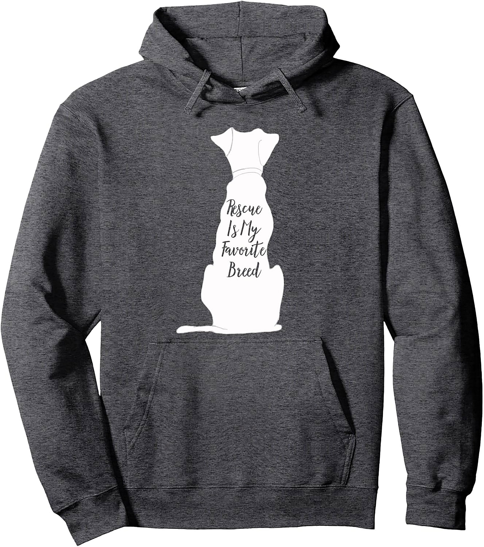 Rescue Is My Favorite Breed Graphic Hoodie | Cozy Dog Lover Pullover