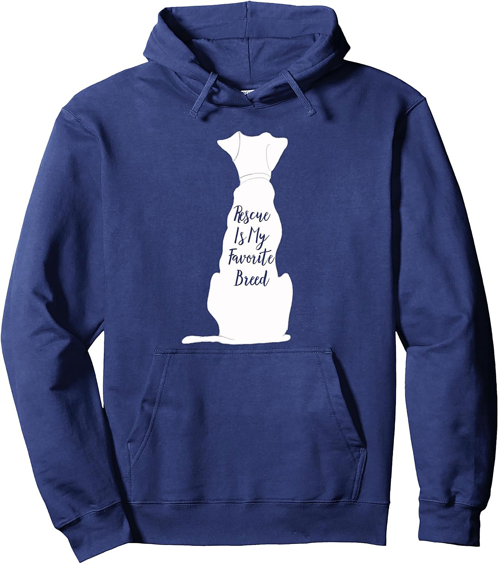 Rescue Is My Favorite Breed Graphic Hoodie | Cozy Dog Lover Pullover