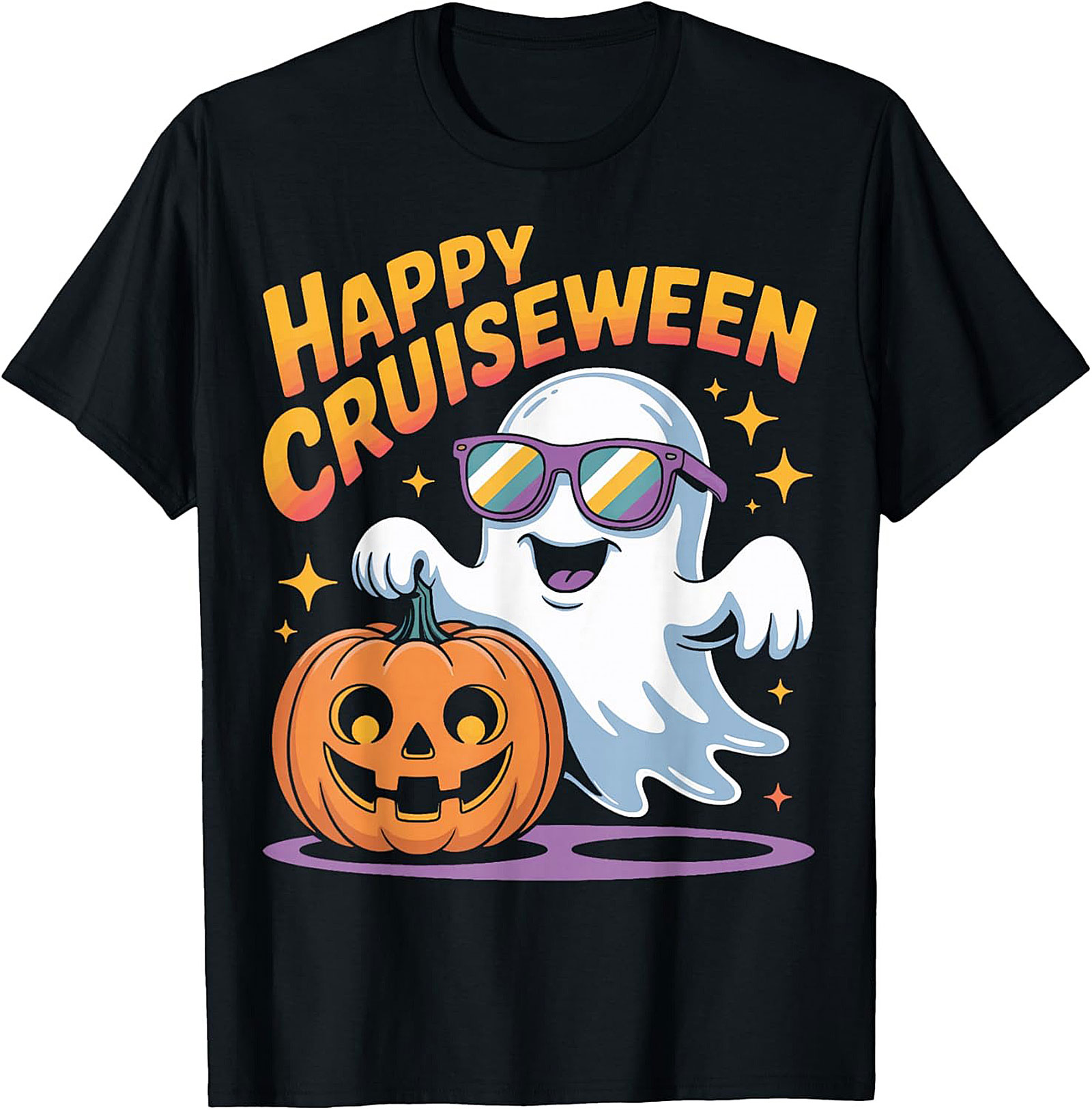 Happy Cruiseween Graphic Tee | Funny Halloween Cruise Shirt