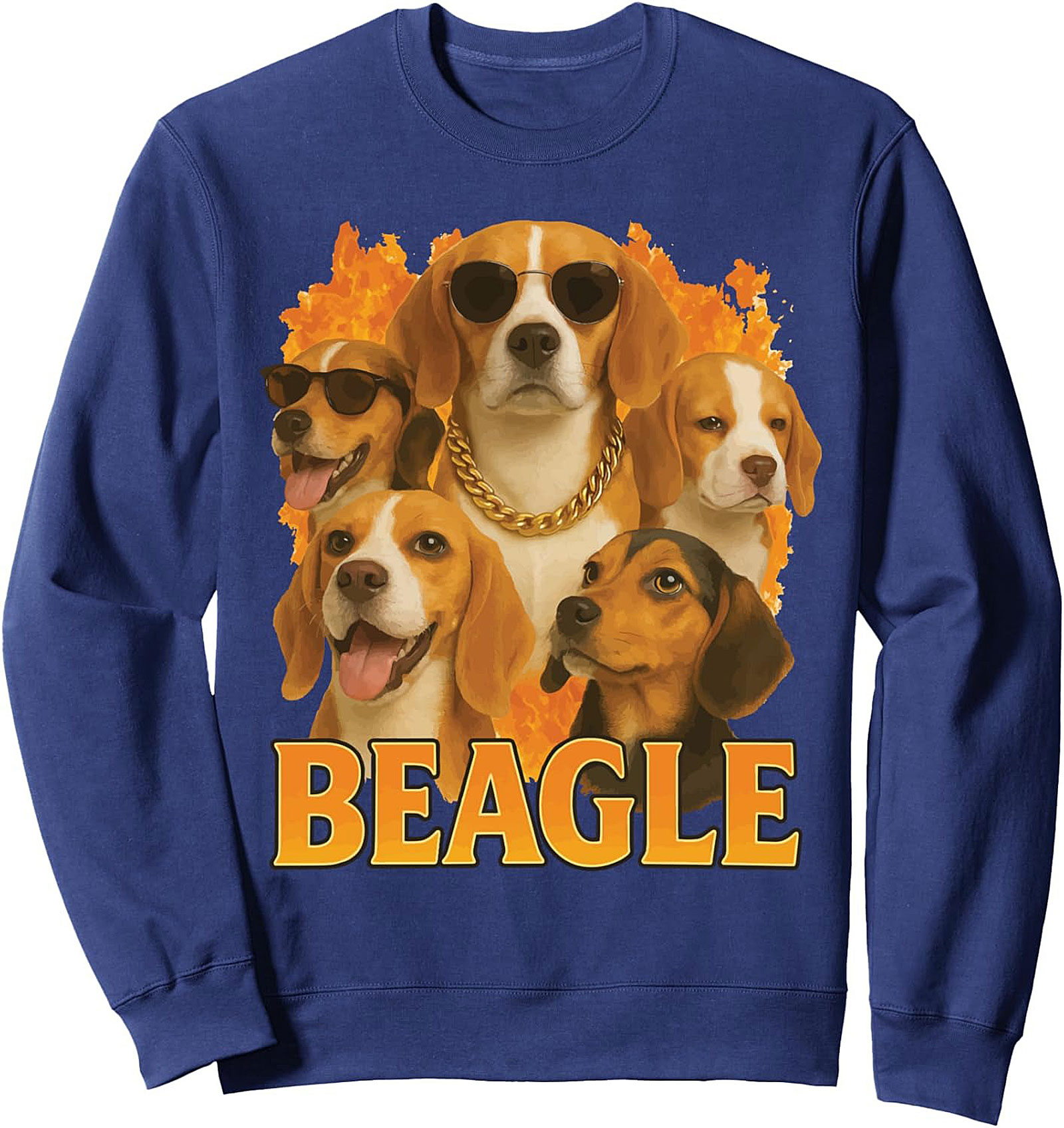 Cool Beagle Crewneck Sweatshirt: The Beagle Squad Pullover