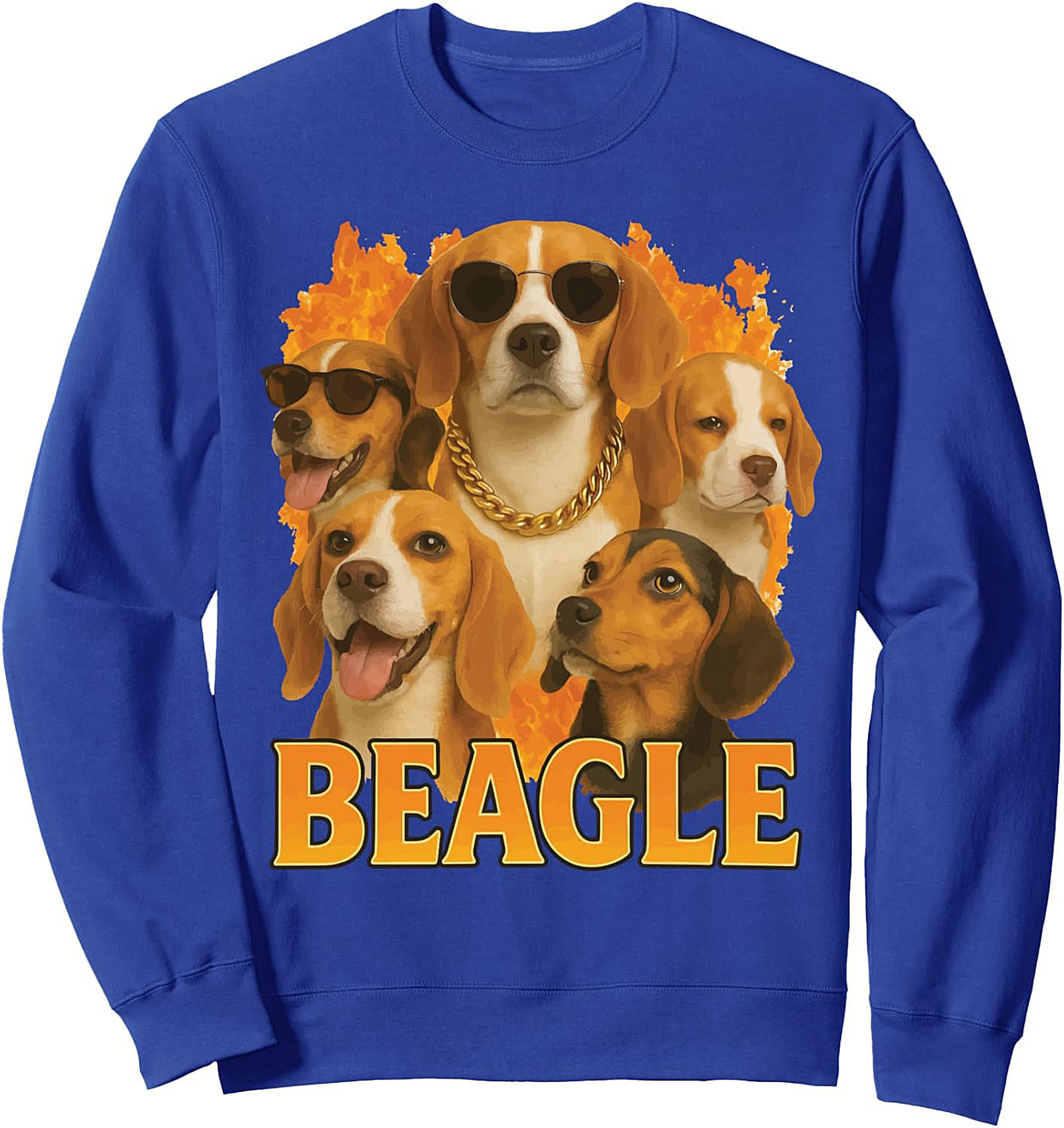 Cool Beagle Crewneck Sweatshirt: The Beagle Squad Pullover