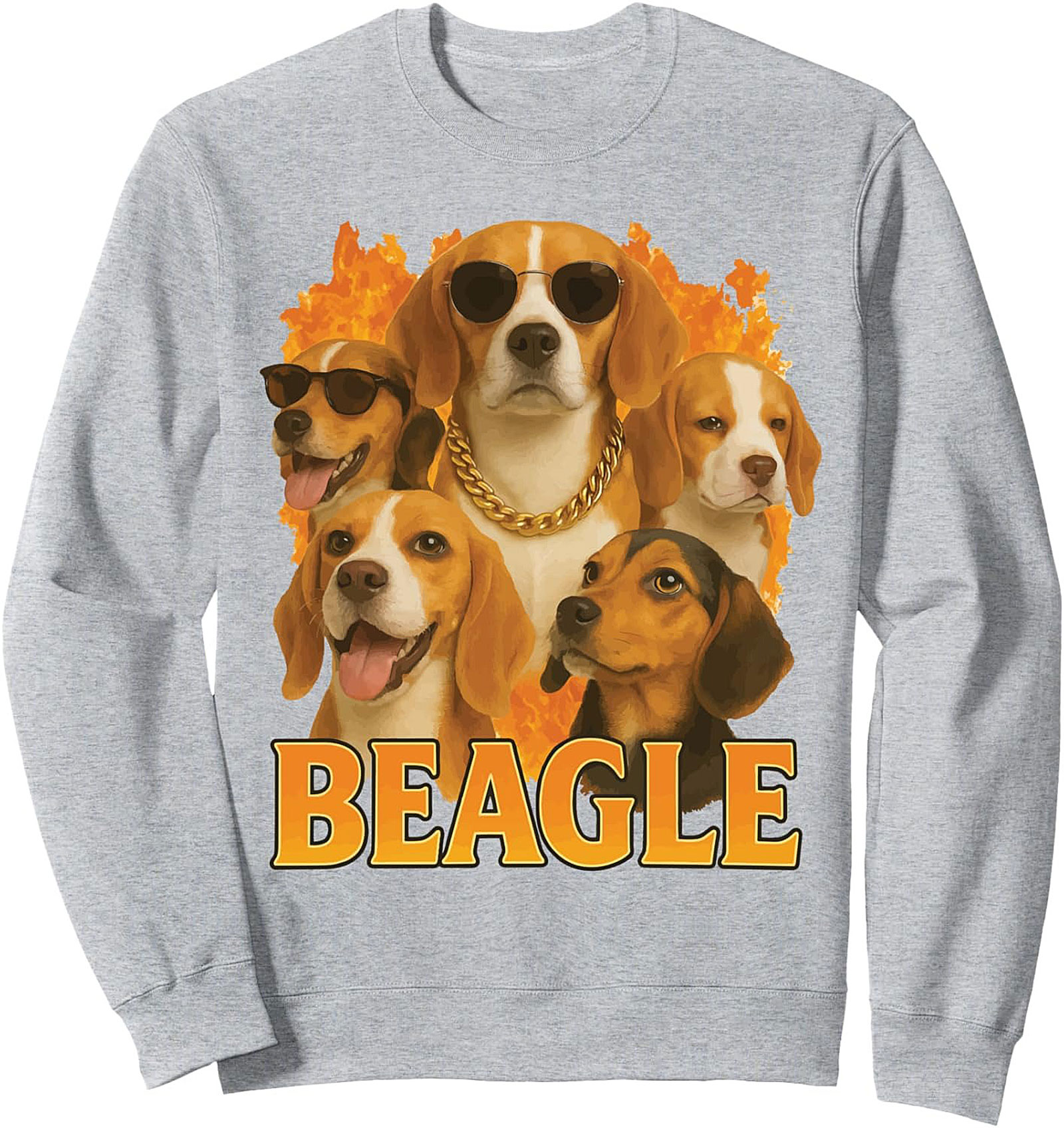 Cool Beagle Crewneck Sweatshirt: The Beagle Squad Pullover