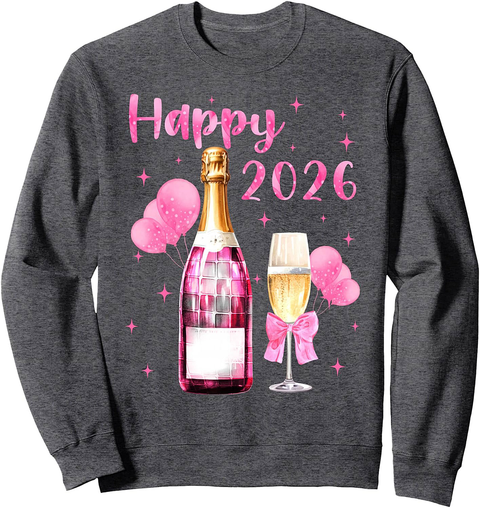  Happy New Year 2026 Champagne Crewneck Sweatshirt