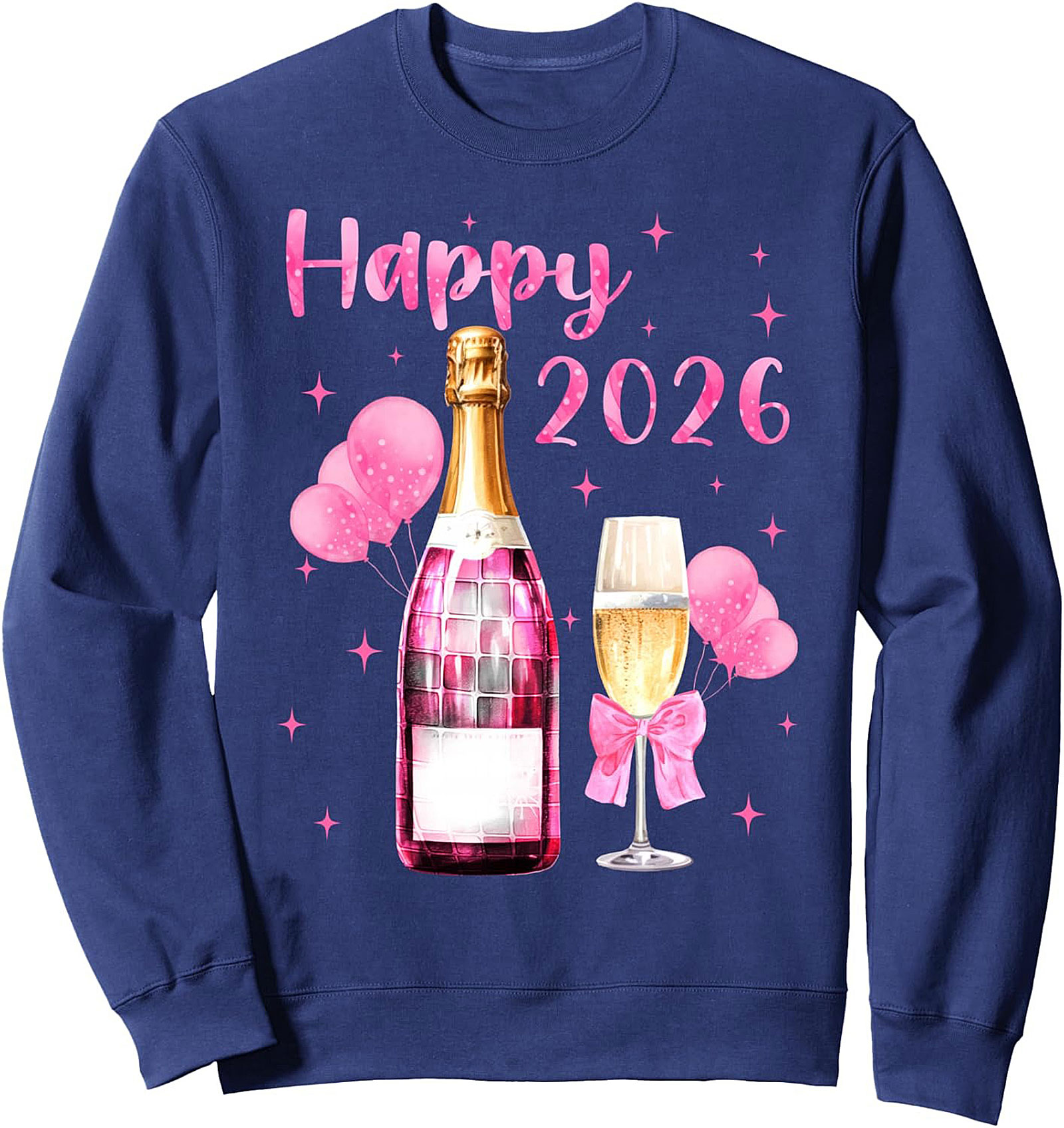  Happy New Year 2026 Champagne Crewneck Sweatshirt