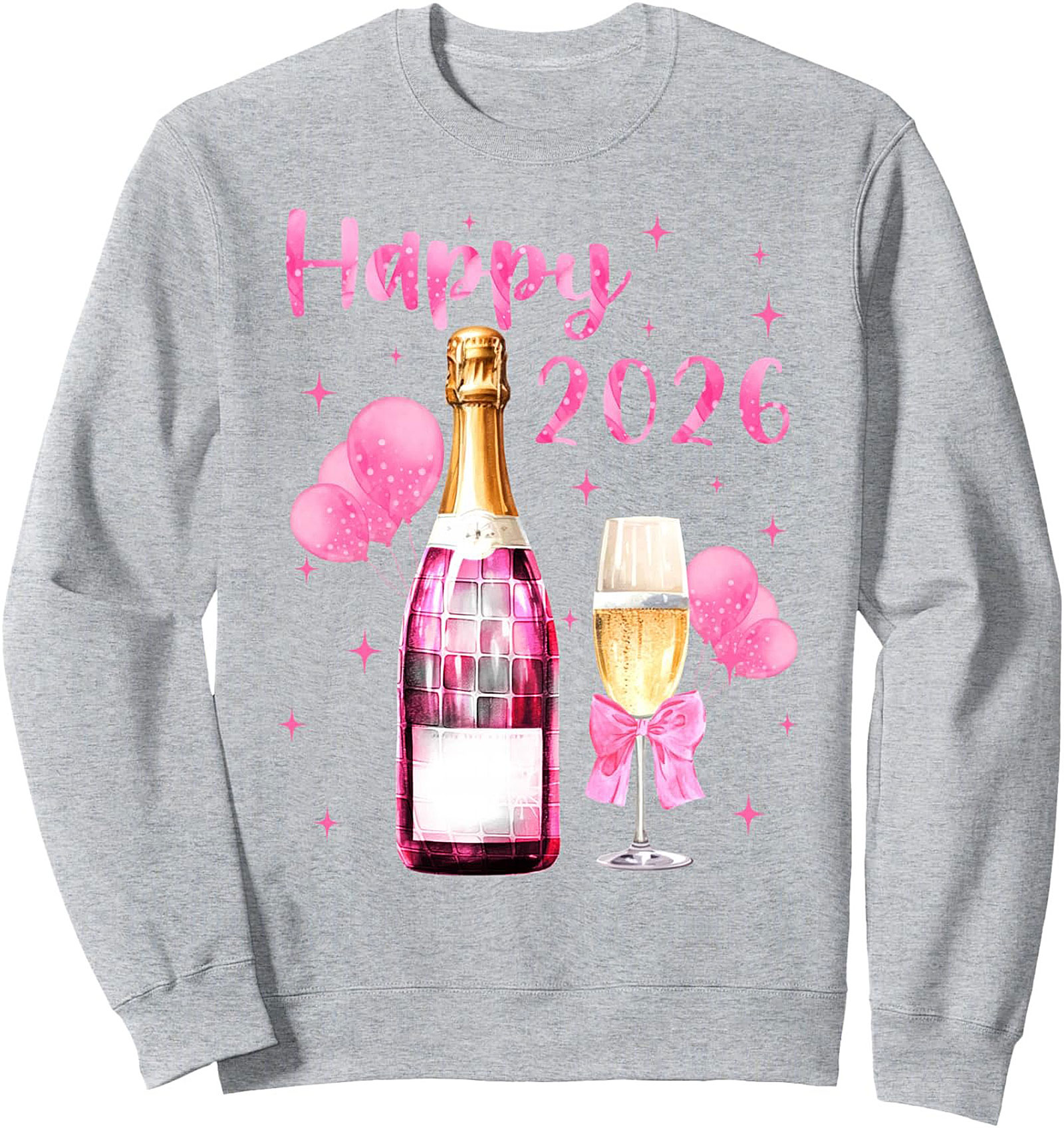  Happy New Year 2026 Champagne Crewneck Sweatshirt