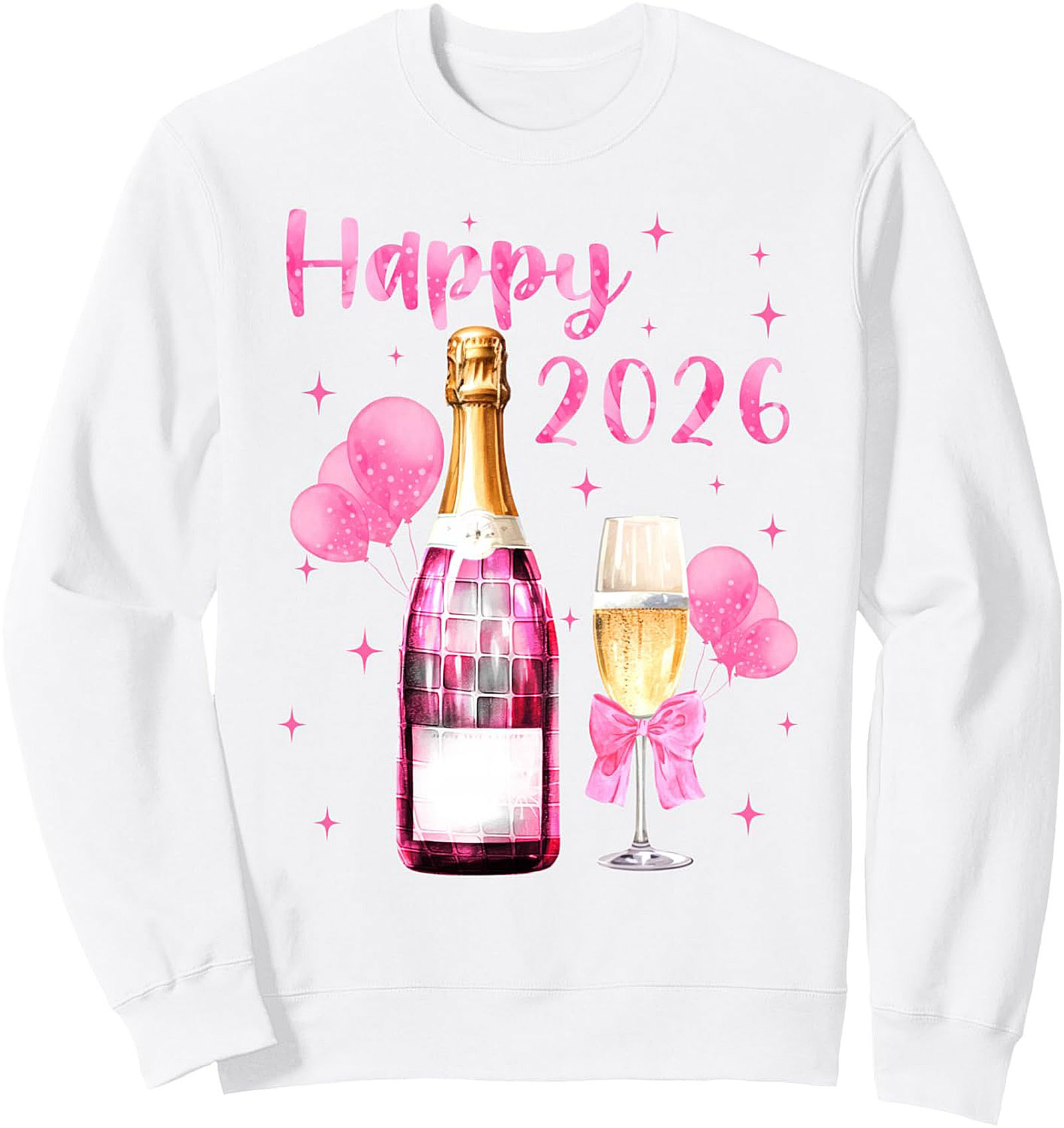  Happy New Year 2026 Champagne Crewneck Sweatshirt