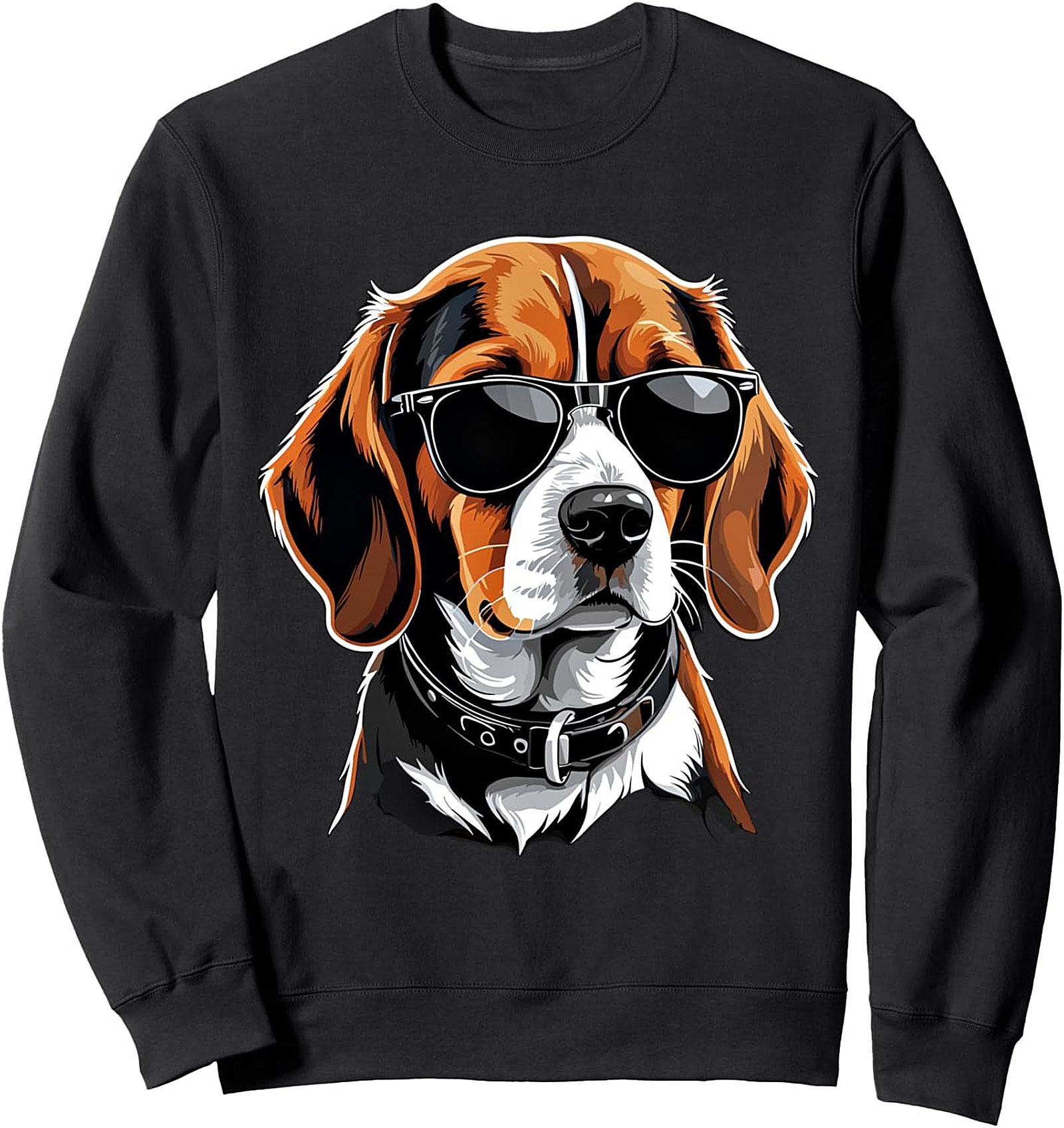 Cool Beagle Dog with Sunglasses Graphic Sweatshirt