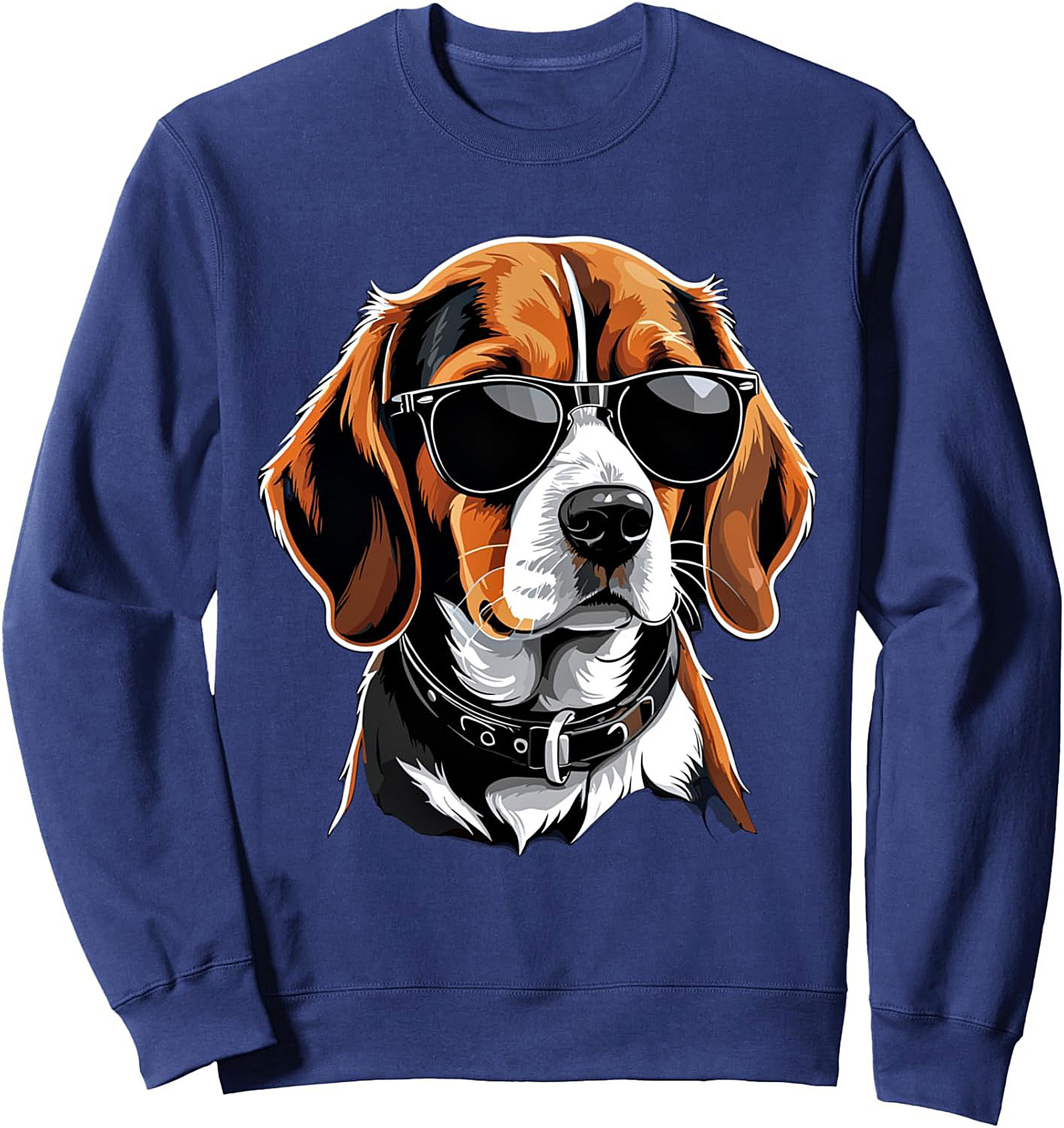 Cool Beagle Dog with Sunglasses Graphic Sweatshirt