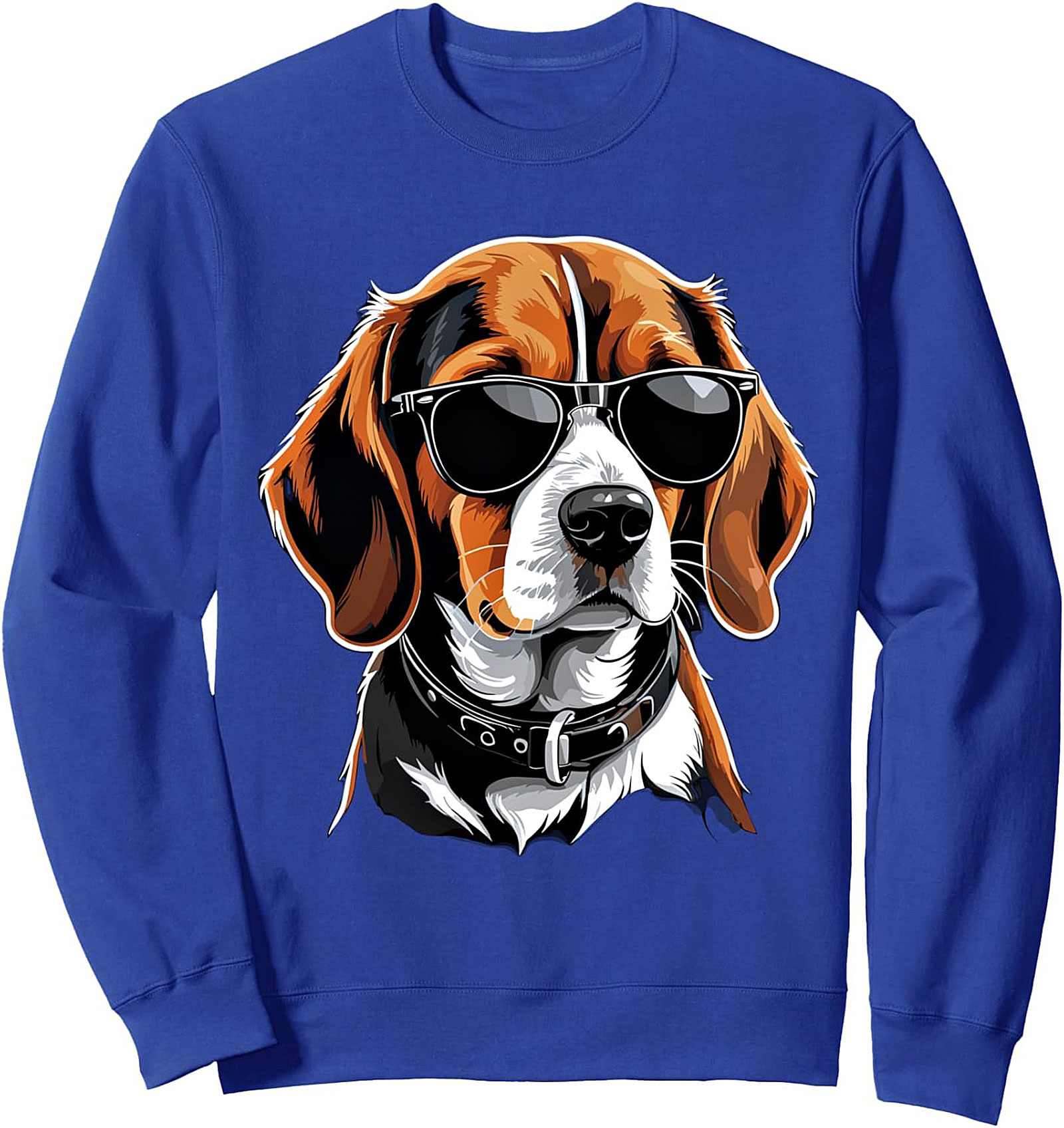 Cool Beagle Dog with Sunglasses Graphic Sweatshirt