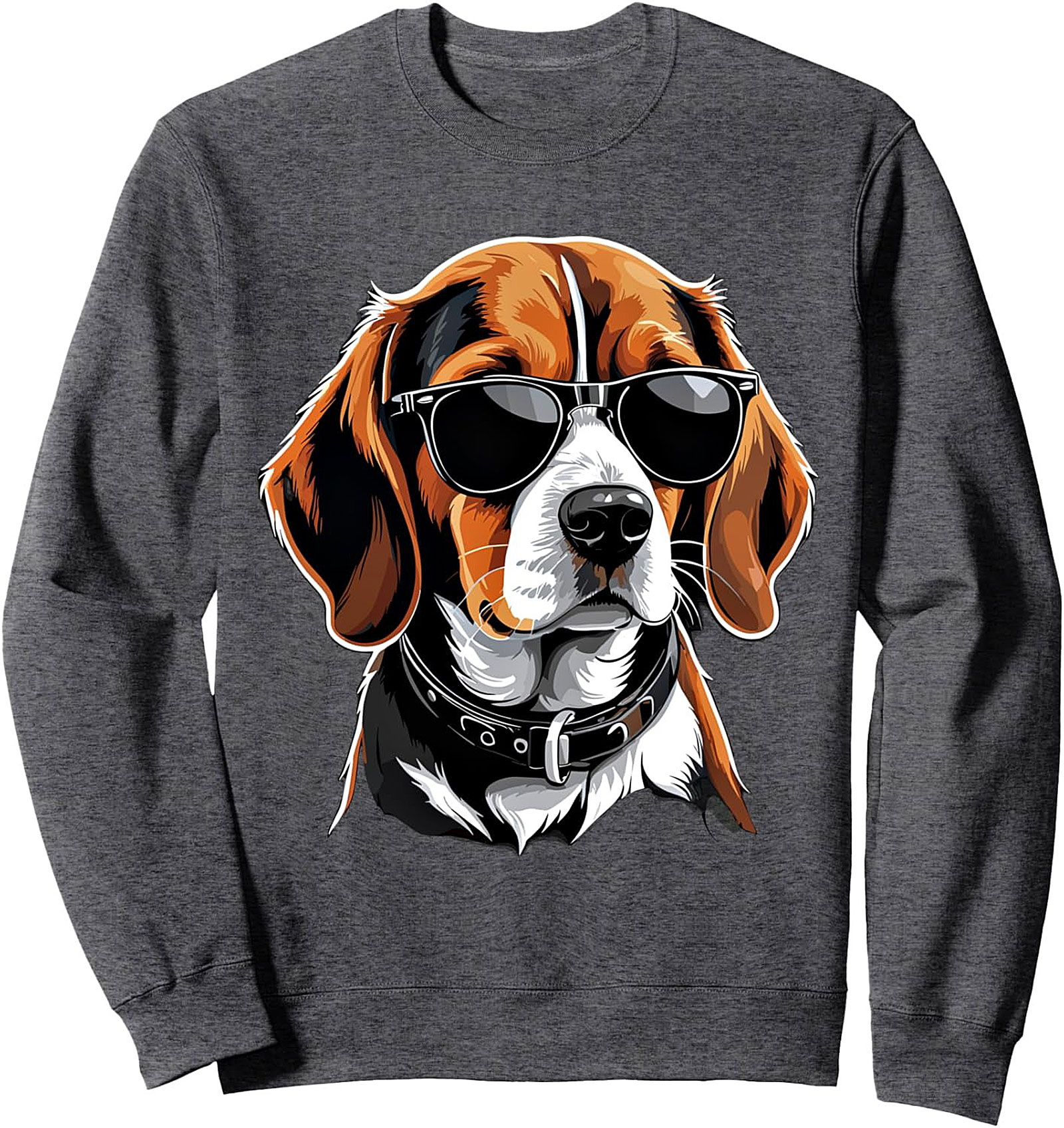 Cool Beagle Dog with Sunglasses Graphic Sweatshirt