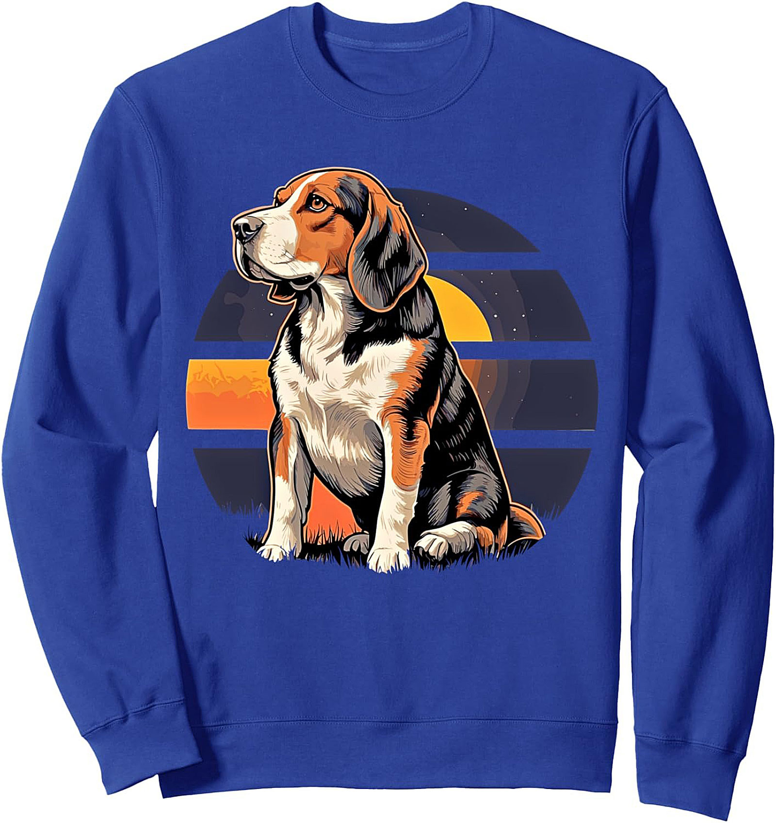 Retro Sunset Beagle Dog Sweatshirt | Cozy Crewneck Pullover