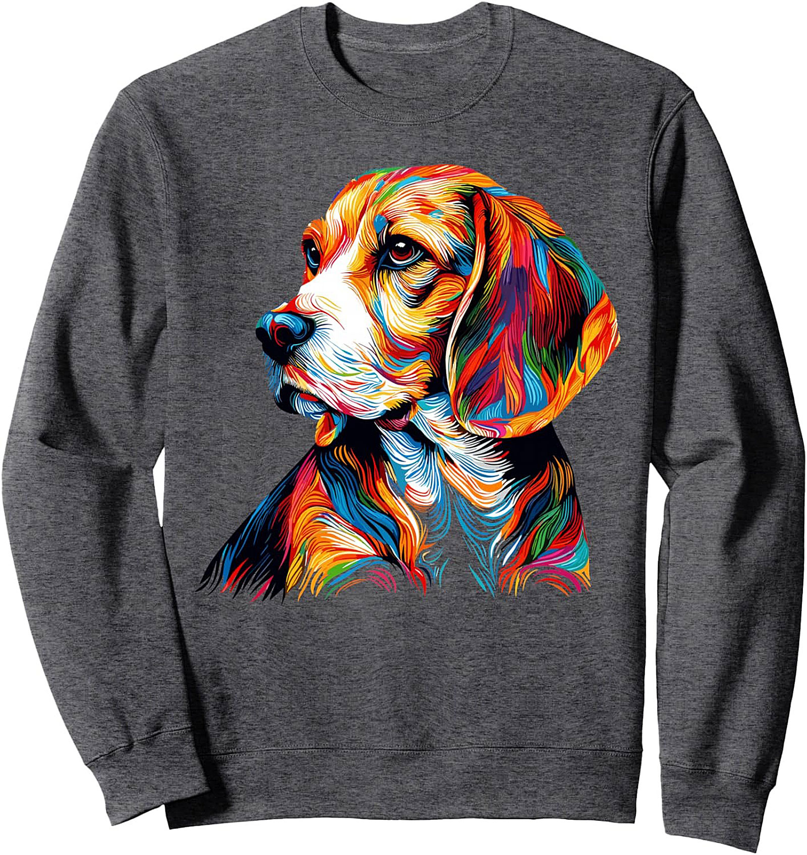 Psychedelic Pop Art Beagle Dog Crewneck Sweatshirt