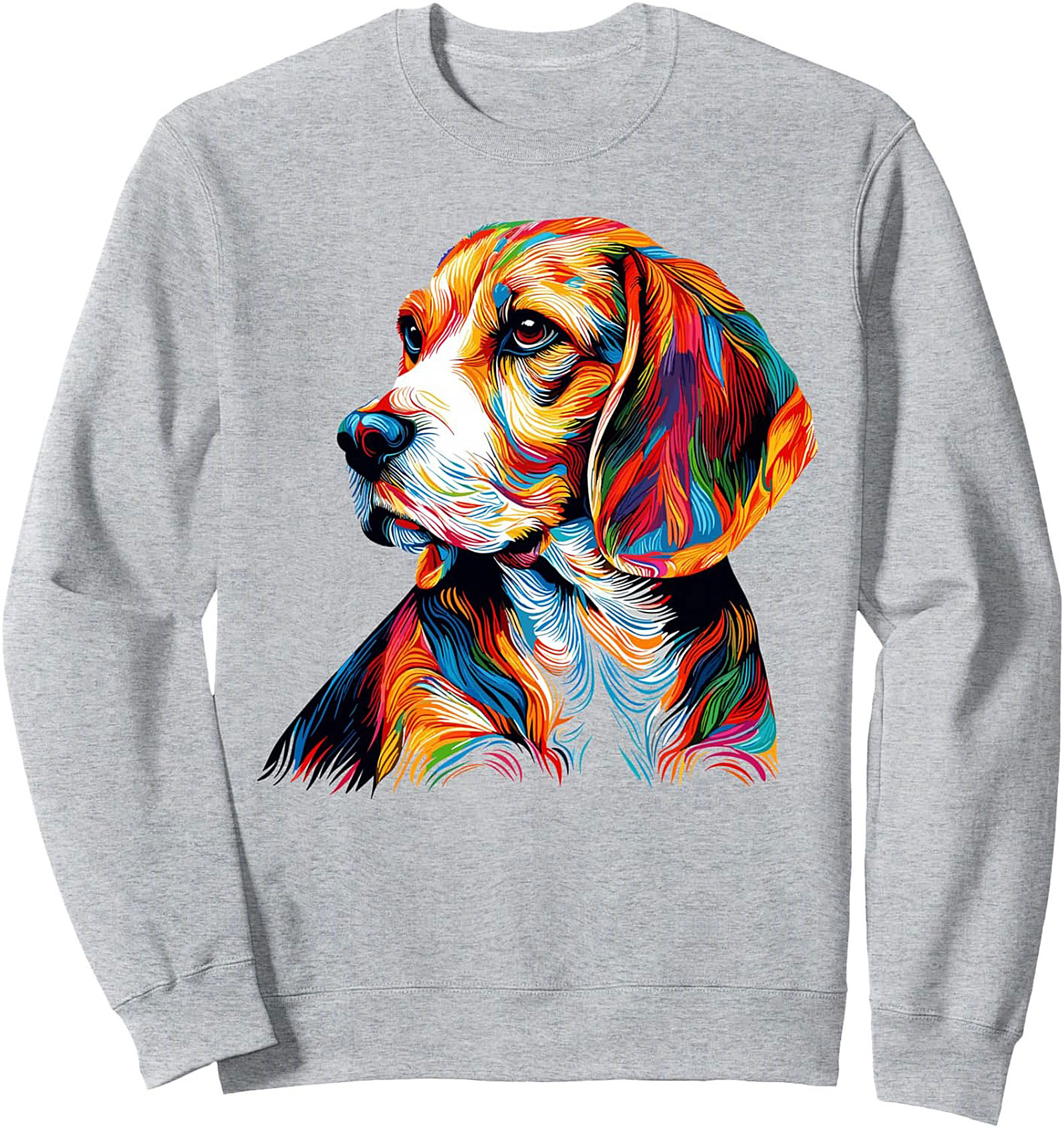 Psychedelic Pop Art Beagle Dog Crewneck Sweatshirt