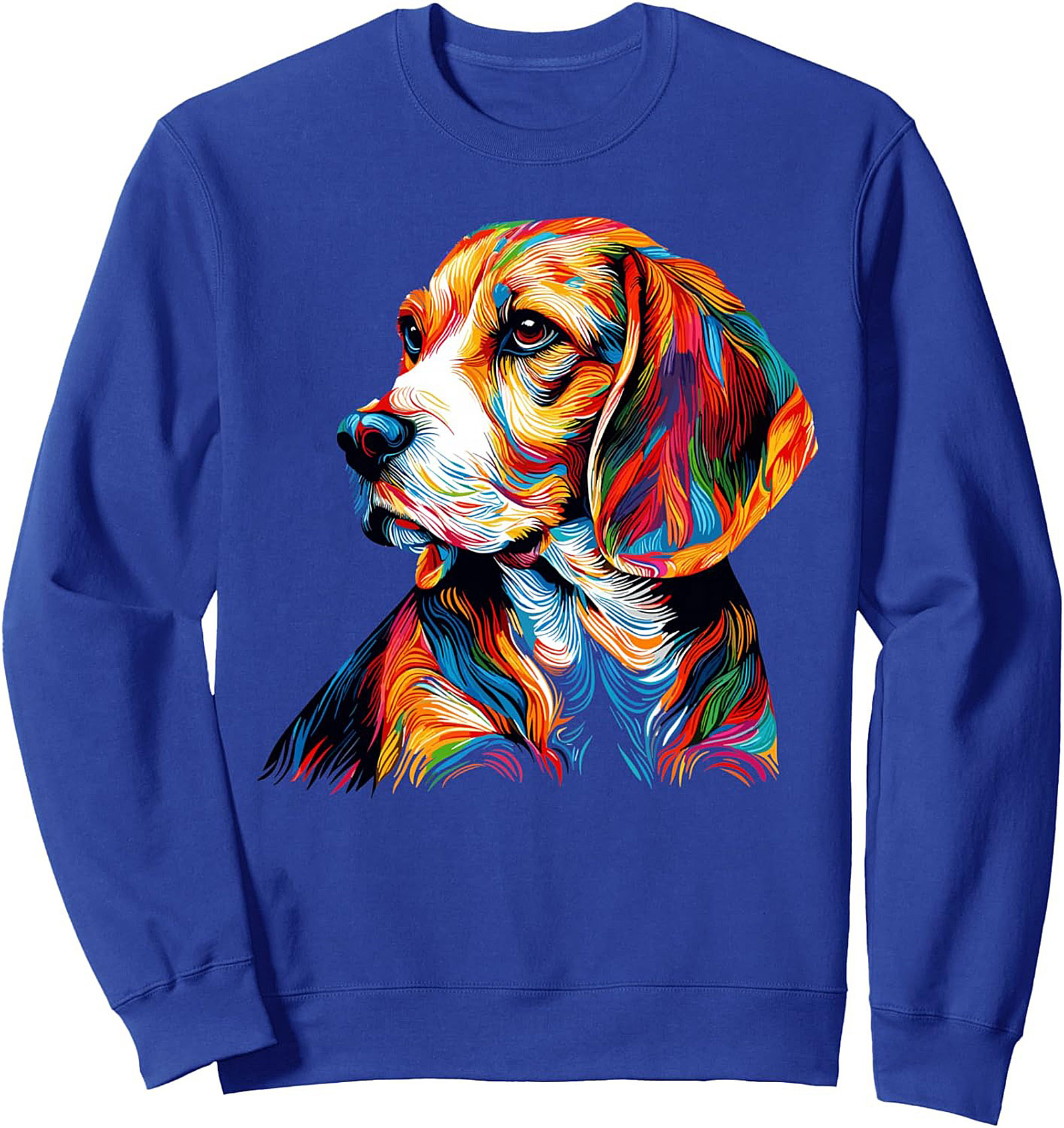 Psychedelic Pop Art Beagle Dog Crewneck Sweatshirt