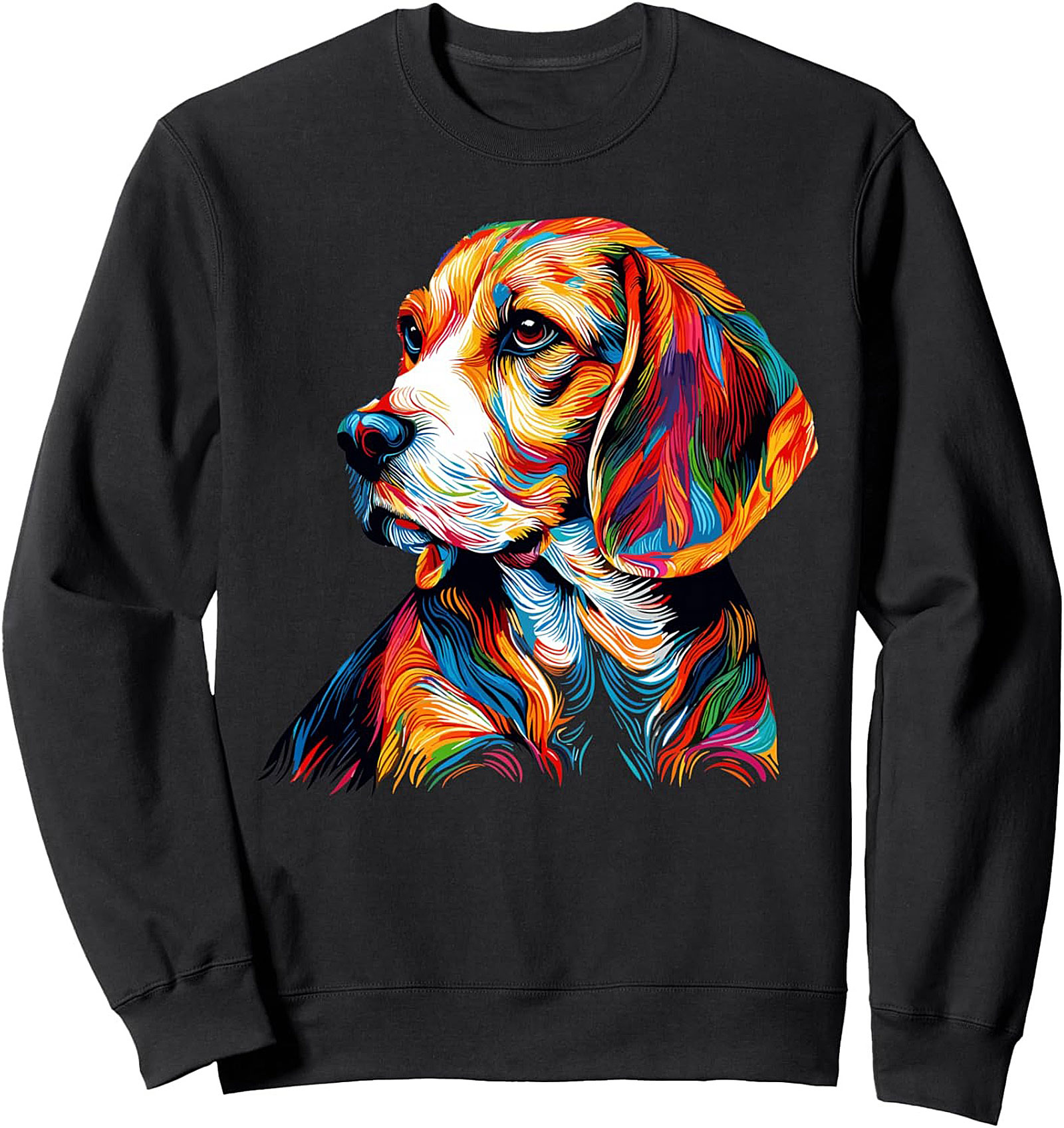 Psychedelic Pop Art Beagle Dog Crewneck Sweatshirt