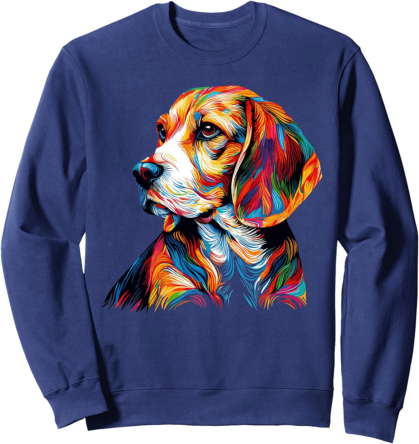 Psychedelic Pop Art Beagle Dog Crewneck Sweatshirt
