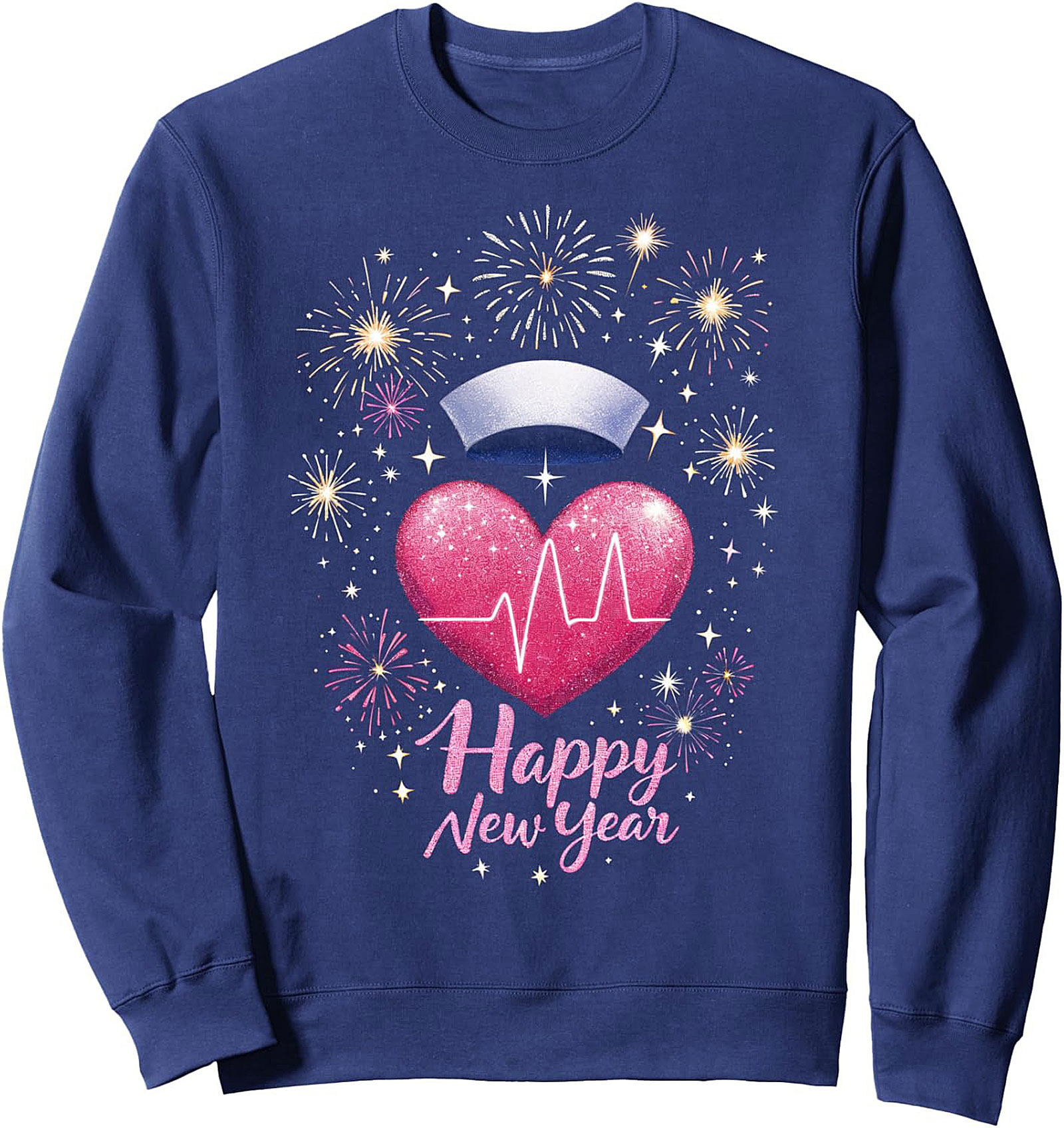New Year Nurse Crewneck Sweatshirt Festive Pullover Gift