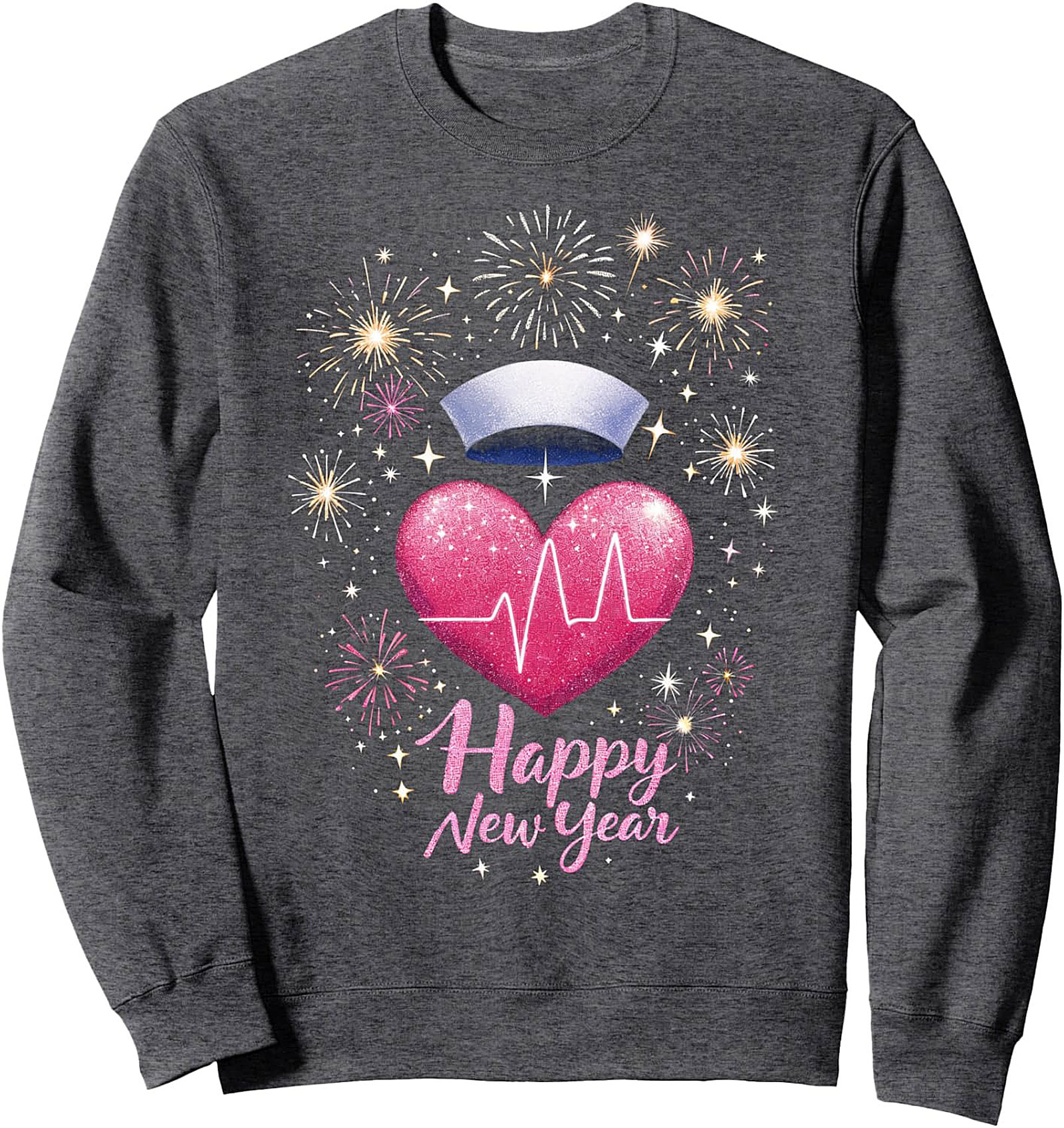New Year Nurse Crewneck Sweatshirt Festive Pullover Gift
