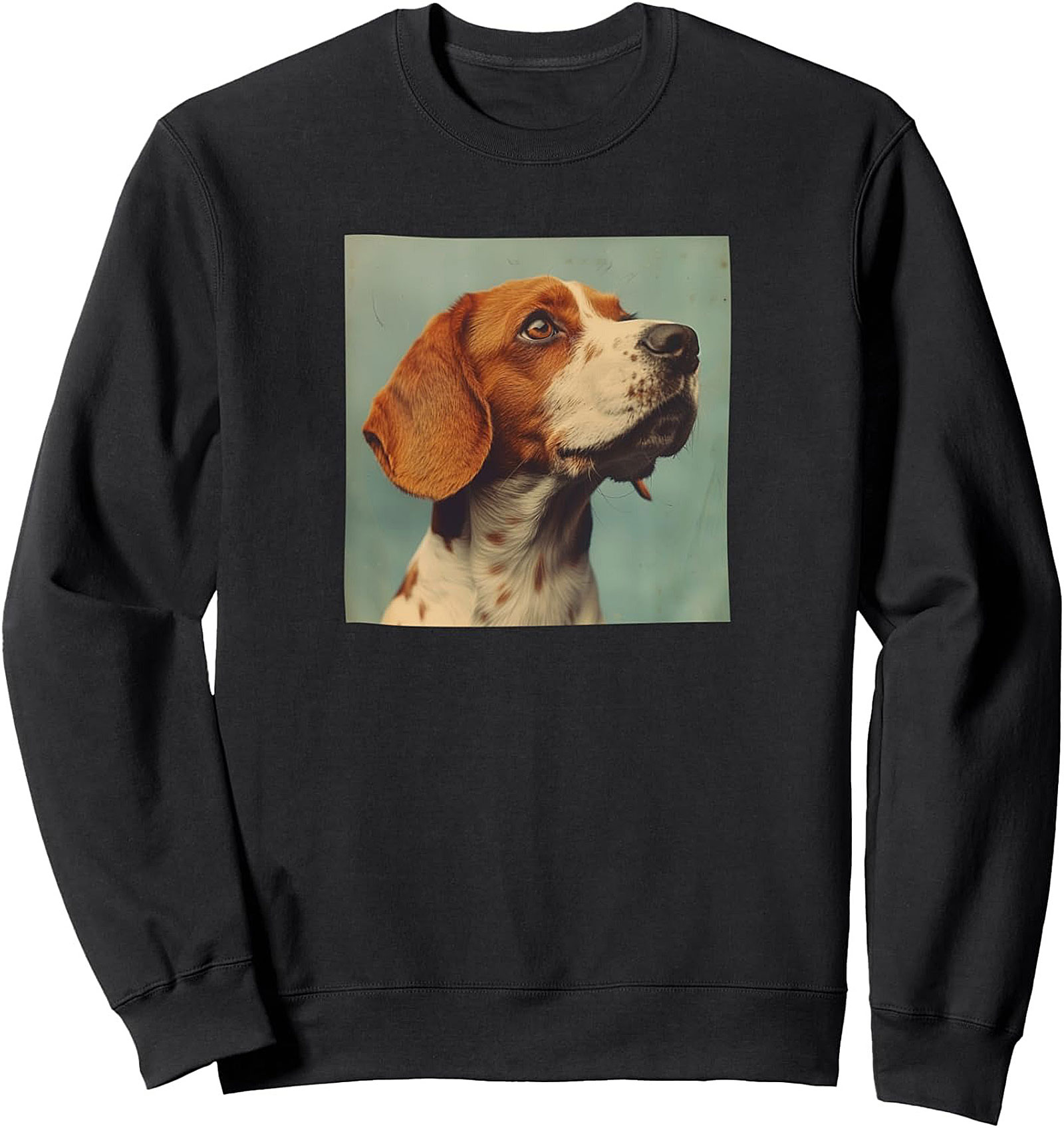 Vintage Beagle Portrait Crewneck Sweatshirt | Classic Dog Lover Pullover