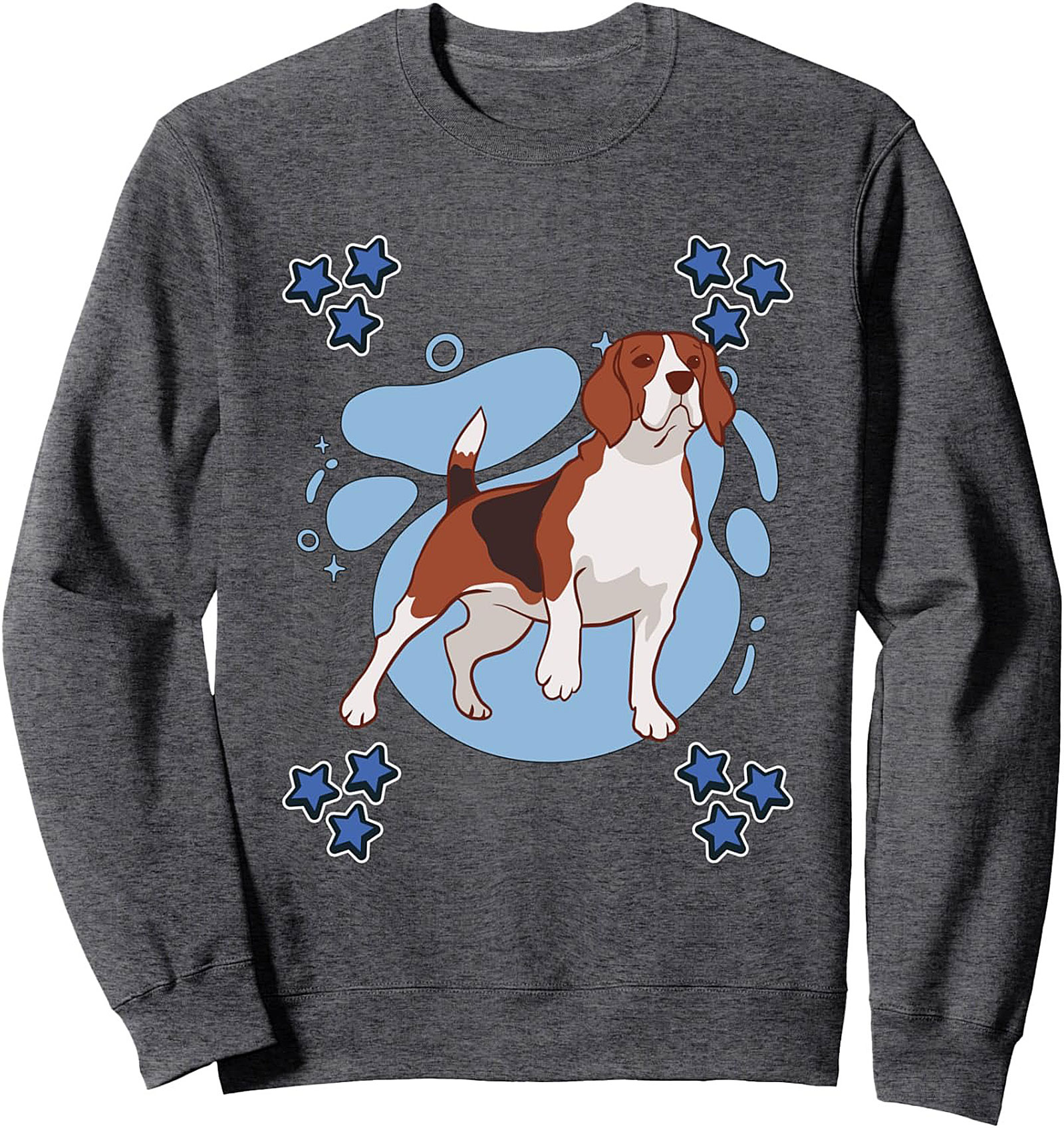 Star Beagle Dog Graphic Sweatshirt | Cute Unisex Crewneck Pullover