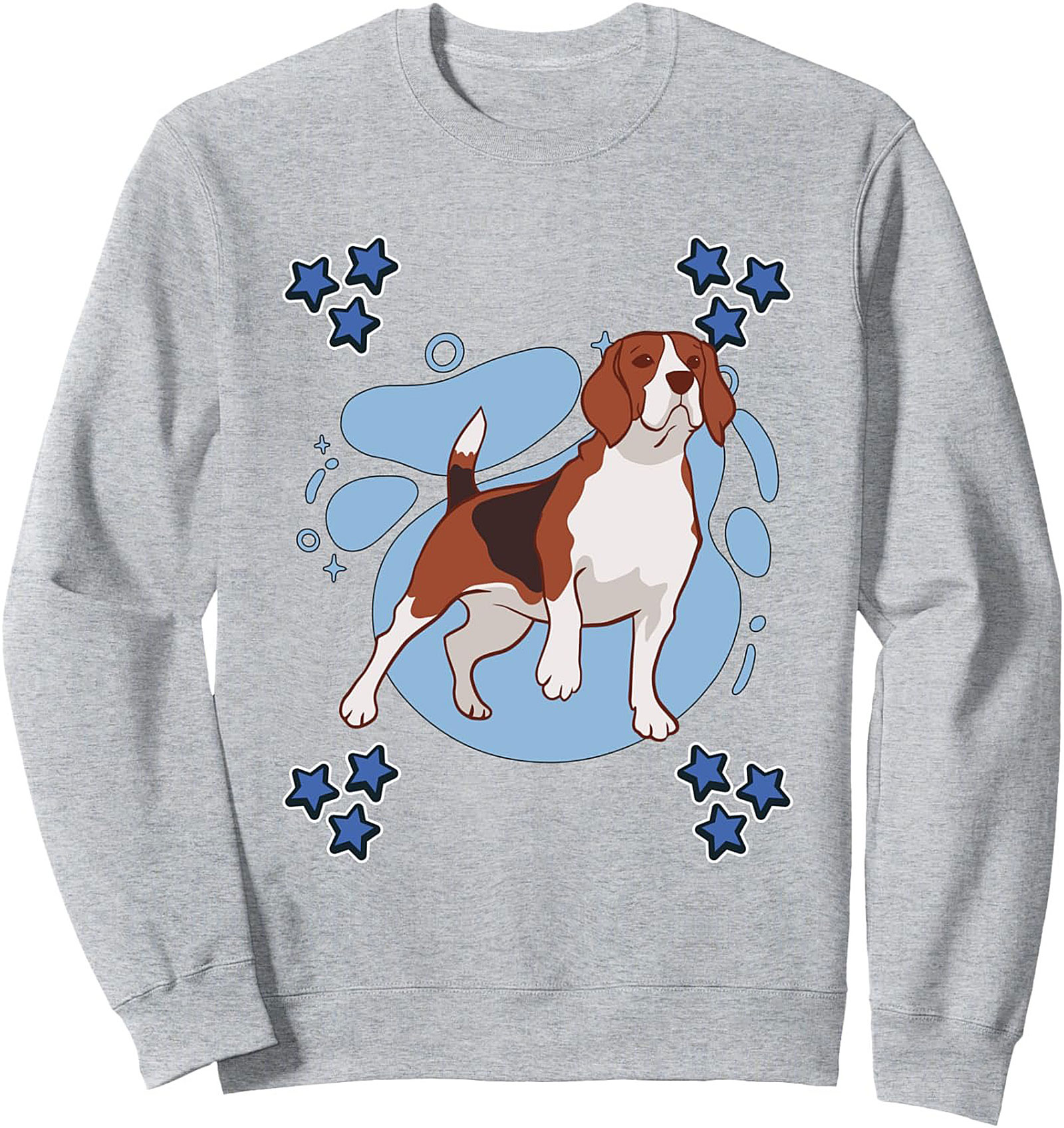 Star Beagle Dog Graphic Sweatshirt | Cute Unisex Crewneck Pullover