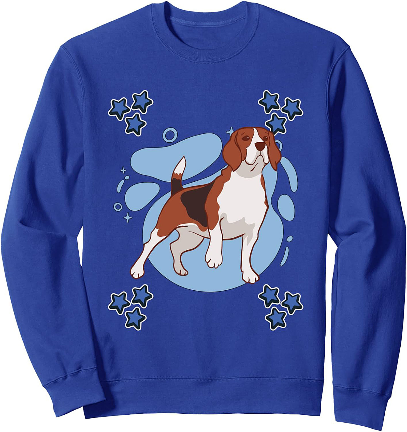 Star Beagle Dog Graphic Sweatshirt | Cute Unisex Crewneck Pullover