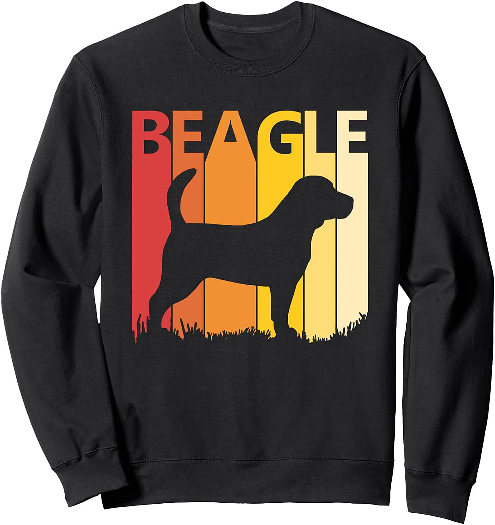 Retro Sunset Beagle Crewneck Sweatshirt | Vintage Dog Lover Pullover