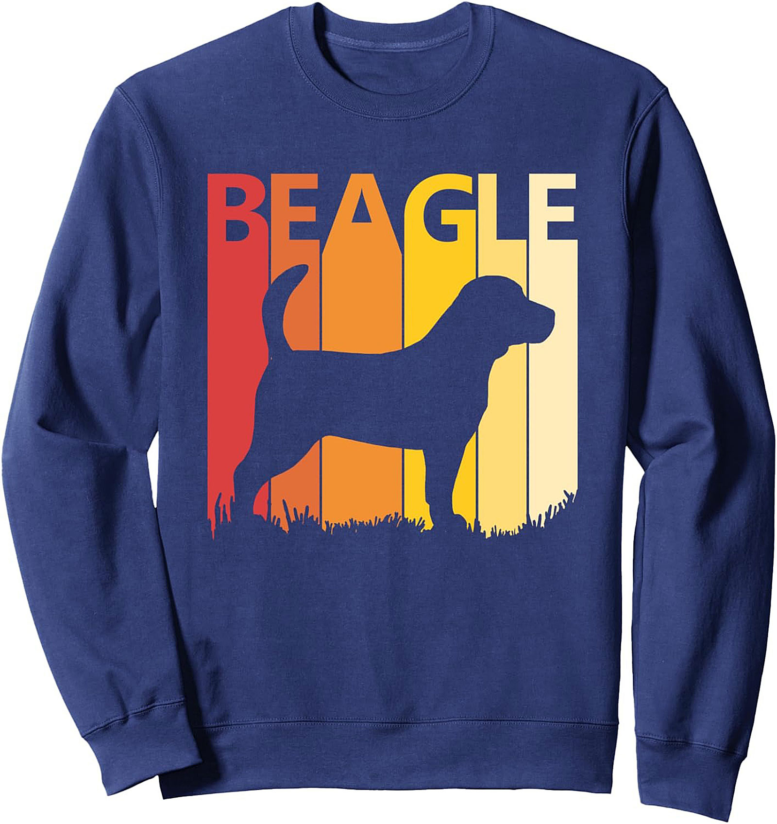 Retro Sunset Beagle Crewneck Sweatshirt | Vintage Dog Lover Pullover