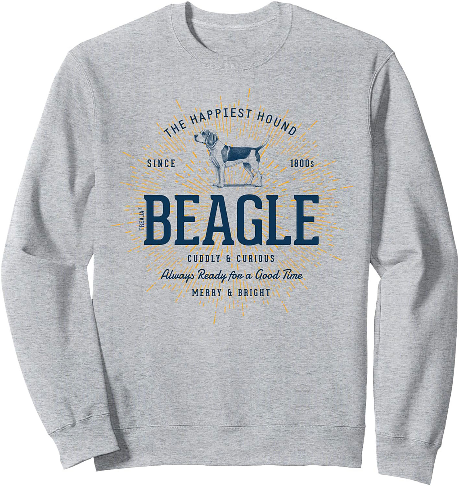 The Happiest Hound Beagle Crewneck Sweatshirt – Vintage Dog Lover Pullover