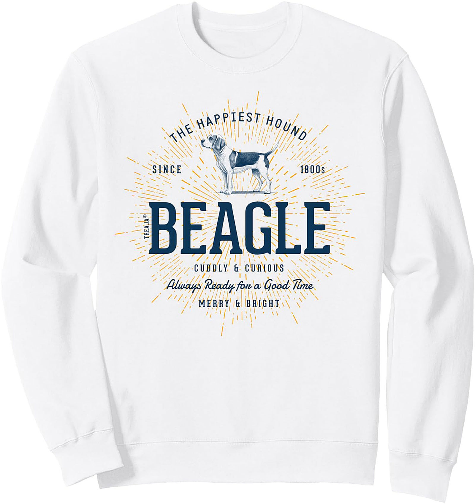 The Happiest Hound Beagle Crewneck Sweatshirt – Vintage Dog Lover Pullover